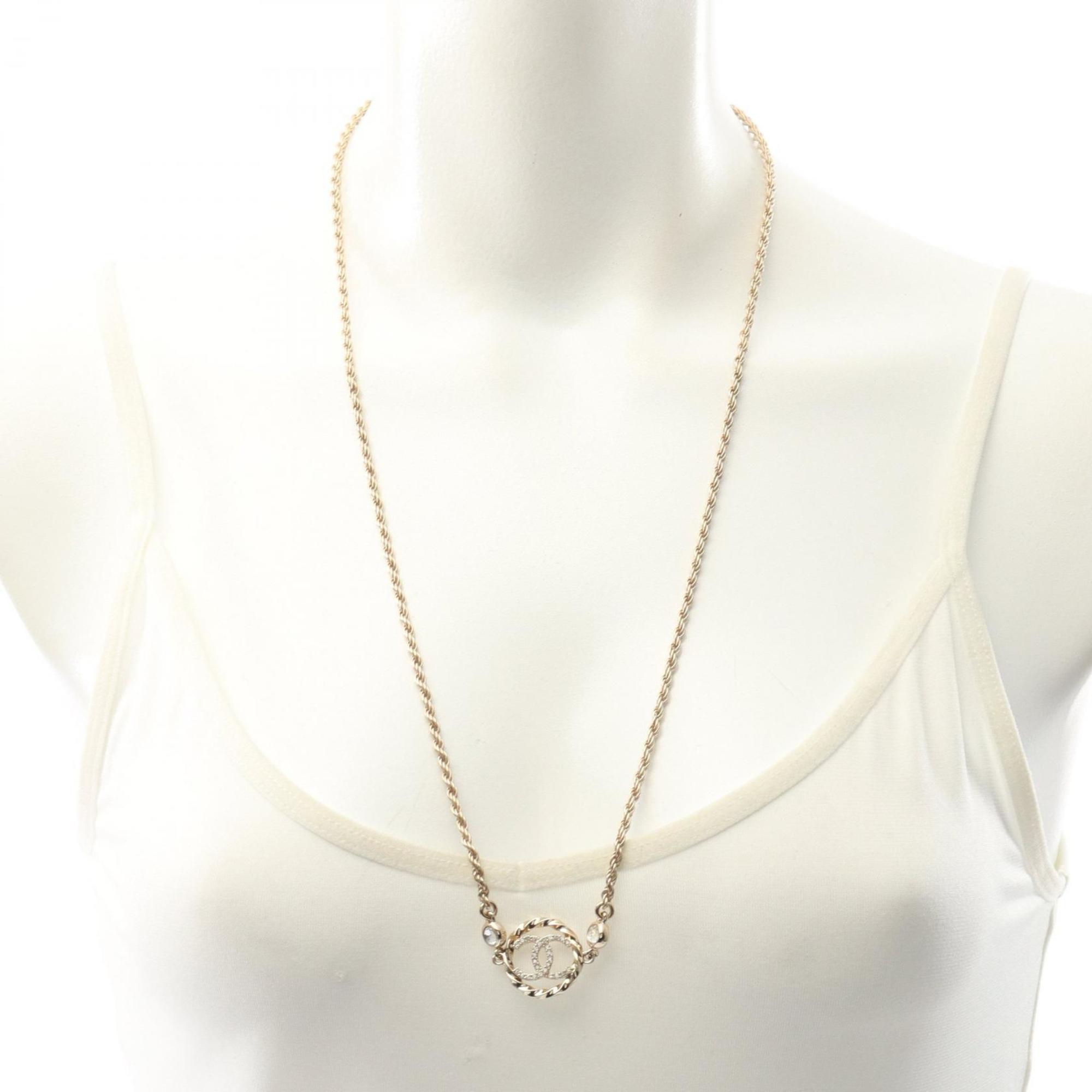 CC Logo Pendant Necklace Metal
