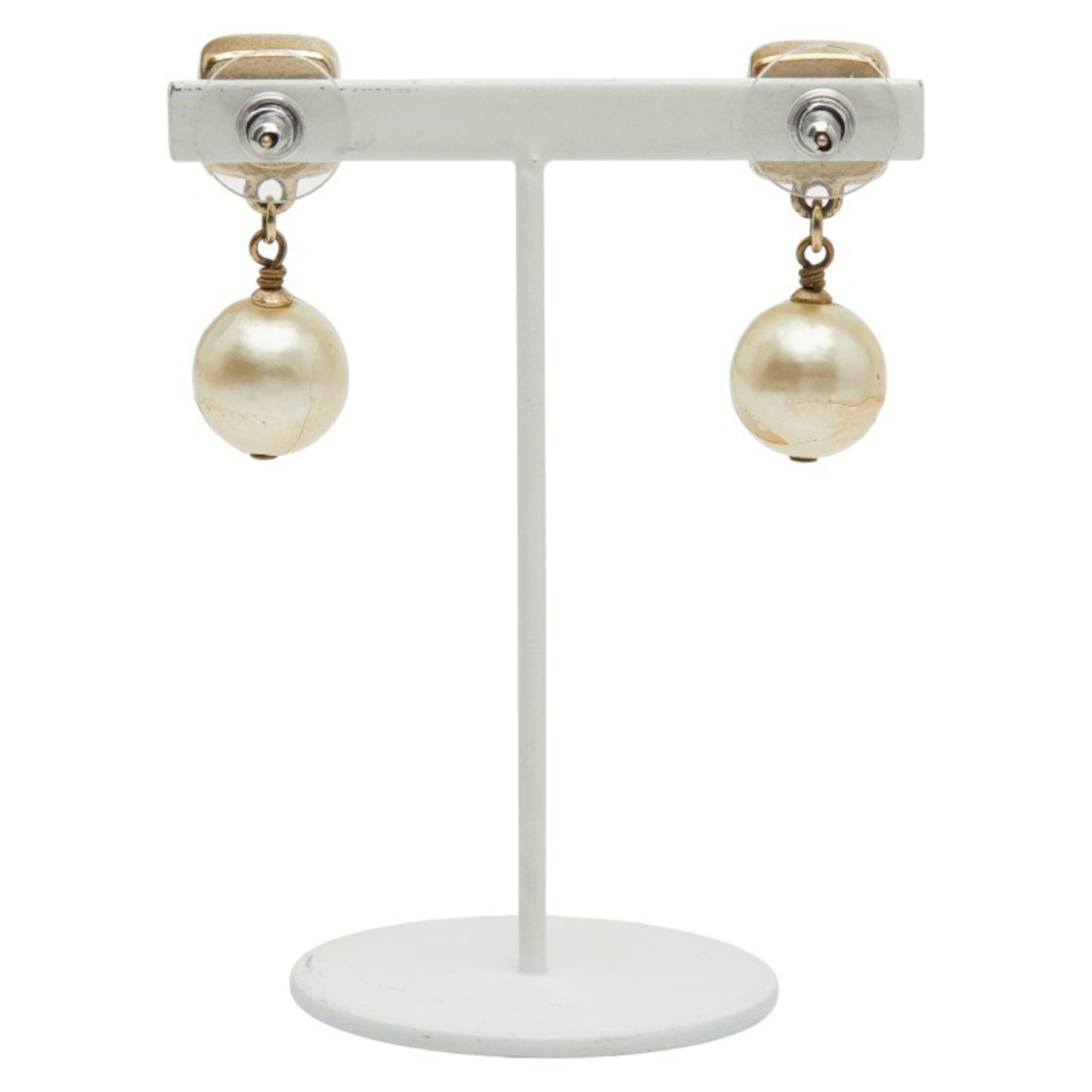 CC Logo Earrings Metal Gold-Tone Metal