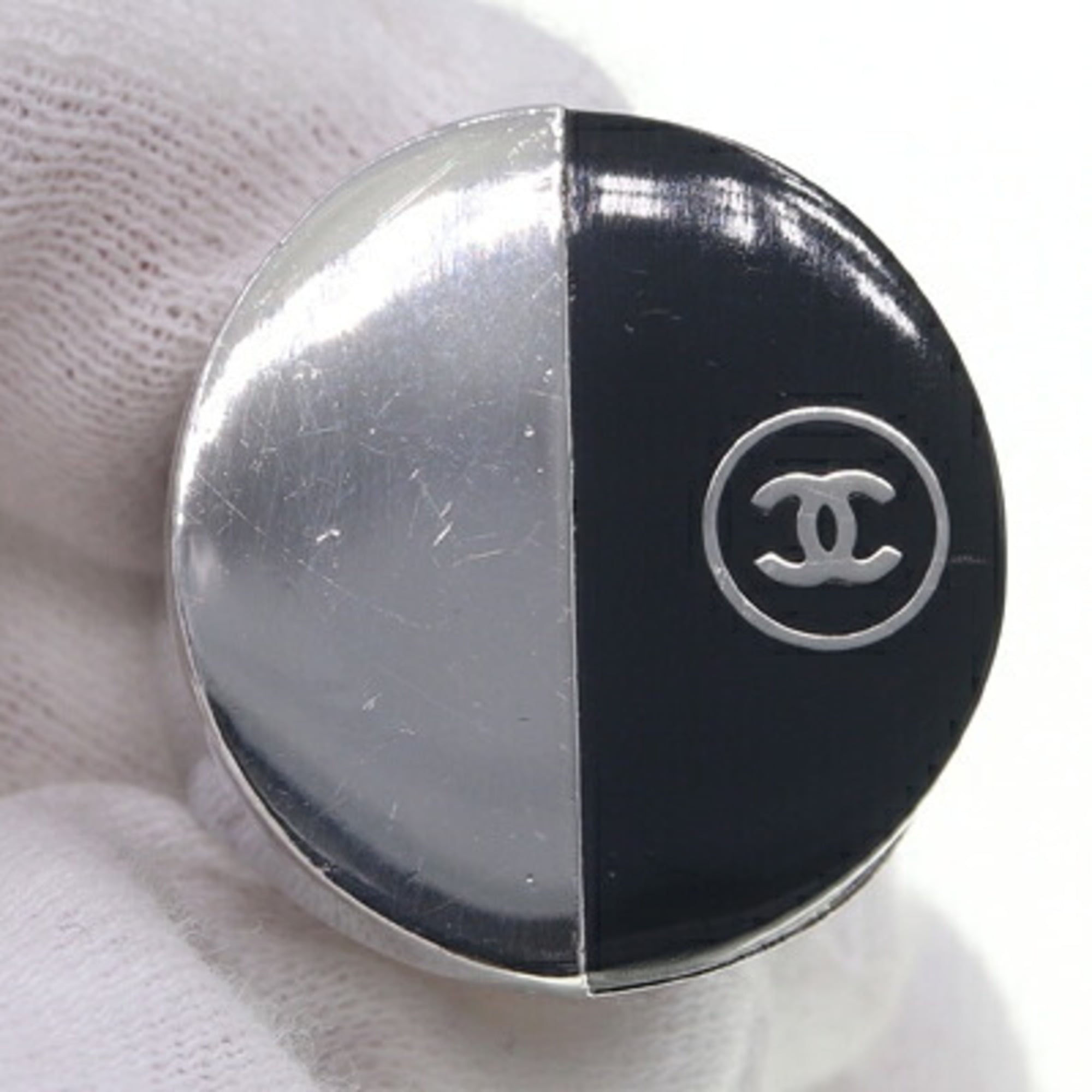 CC Logo Ring Silver-Tone Metal