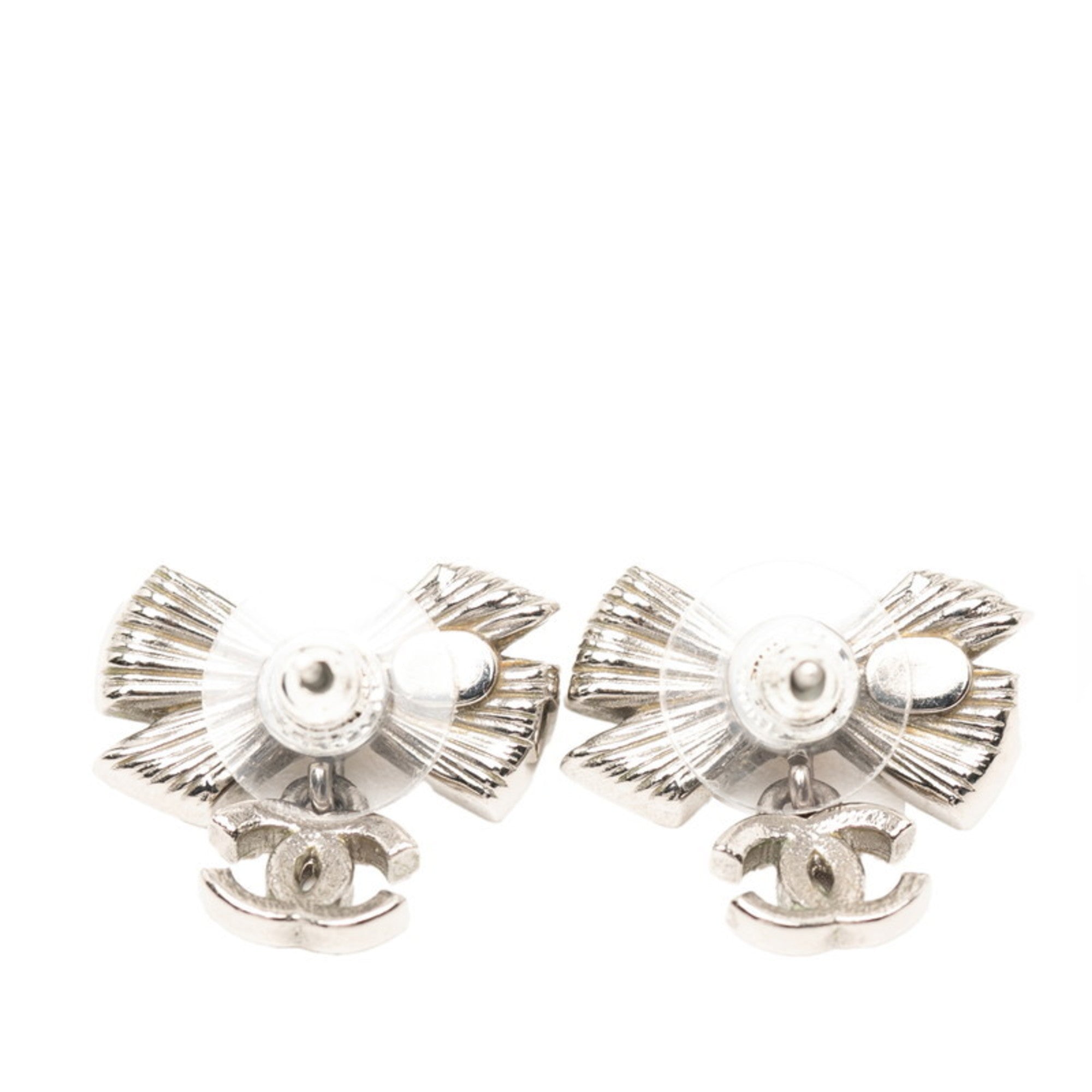 CC Logo Earrings Silver-Tone Metal Silver-Tone Metal