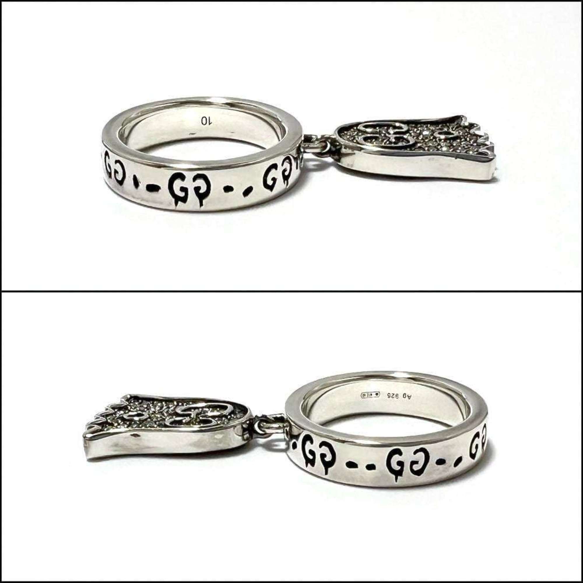 Ghost Ring Sterling Silver With Pave Diamond