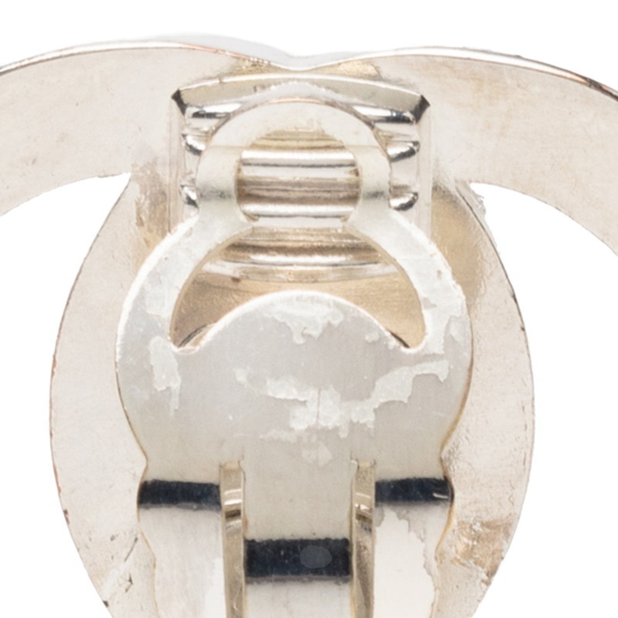 CC Logo Lock Clip-On Earrings Metal