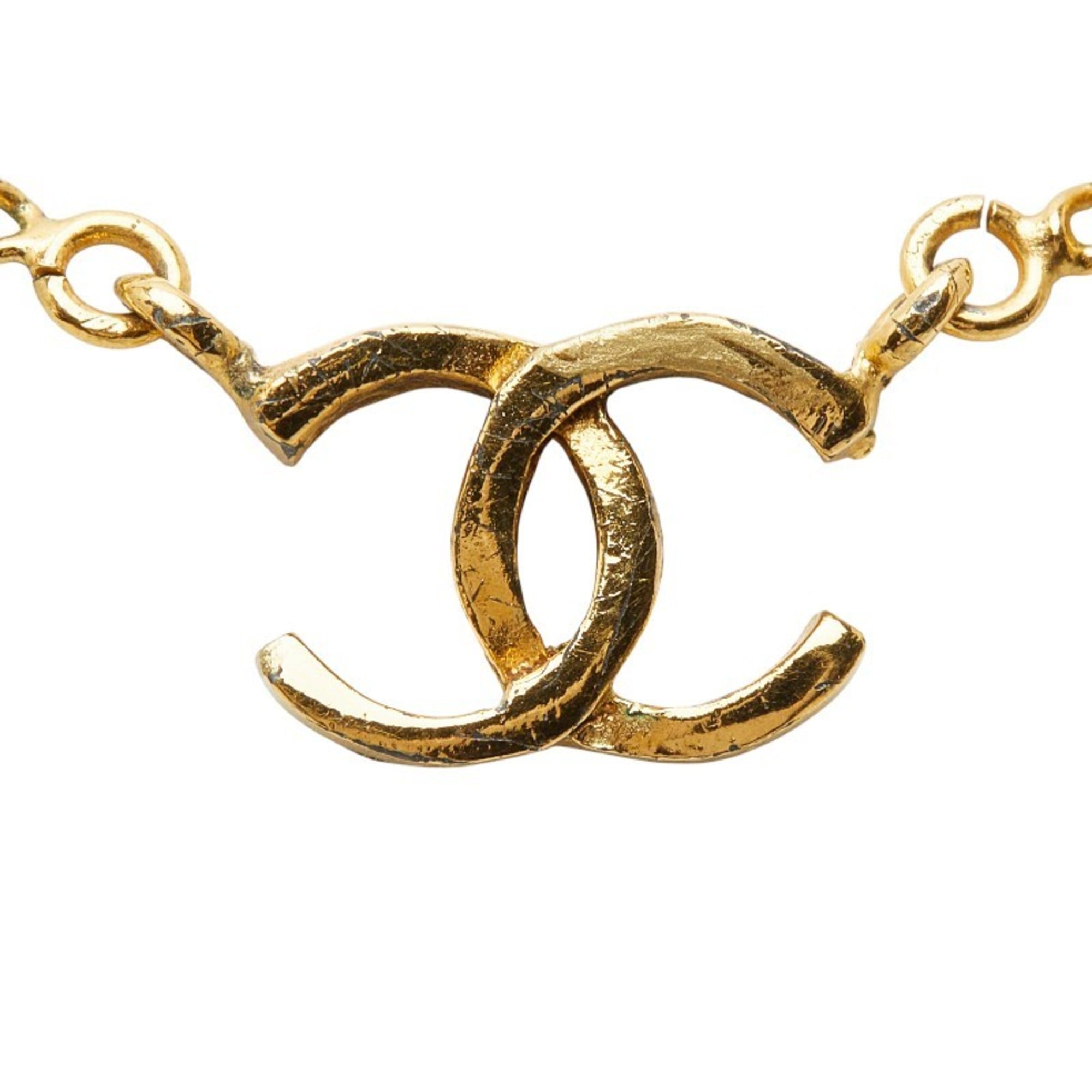 CC Logo Pendant Necklace Metal
