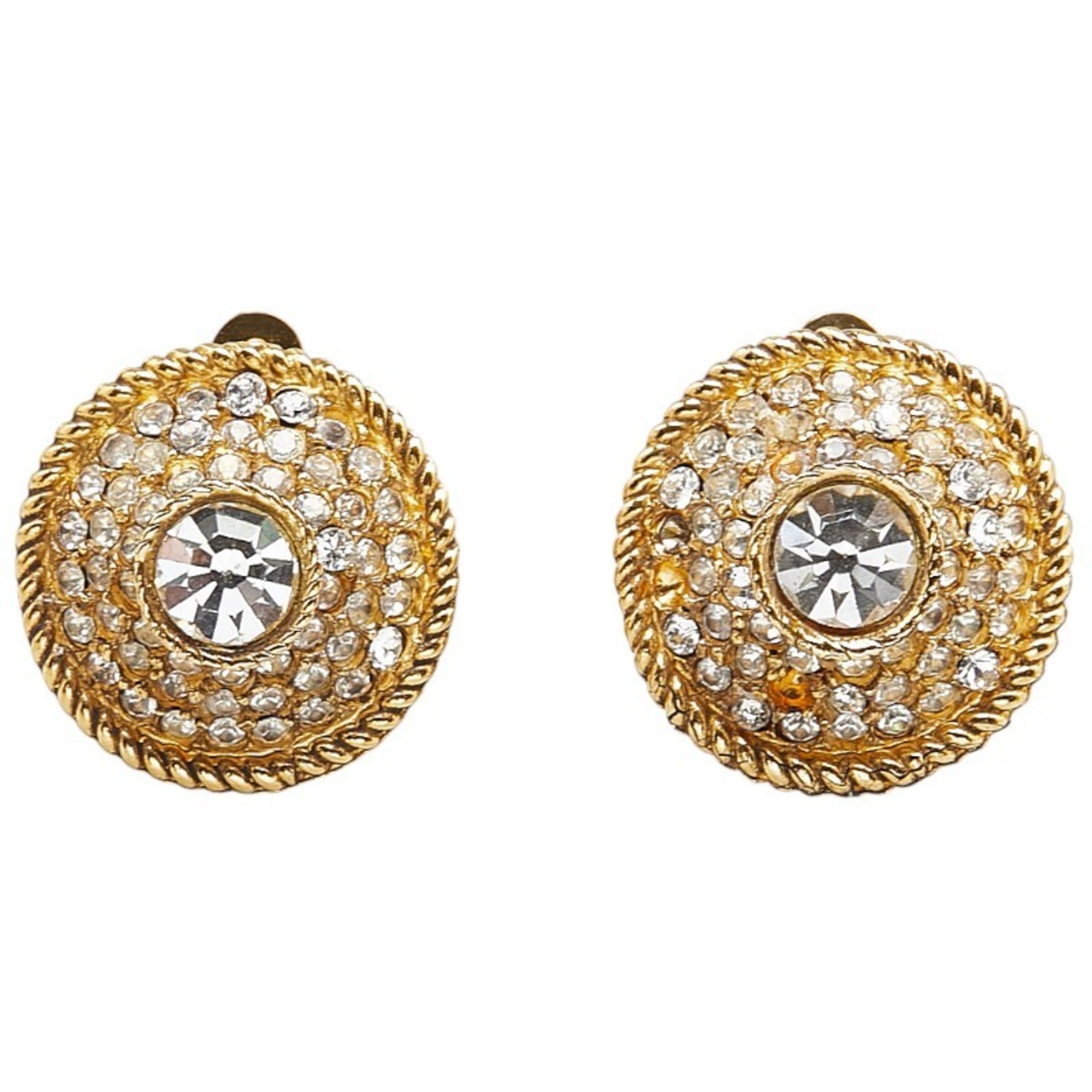 Rhinestone Clip-On Earrings Rhinestone