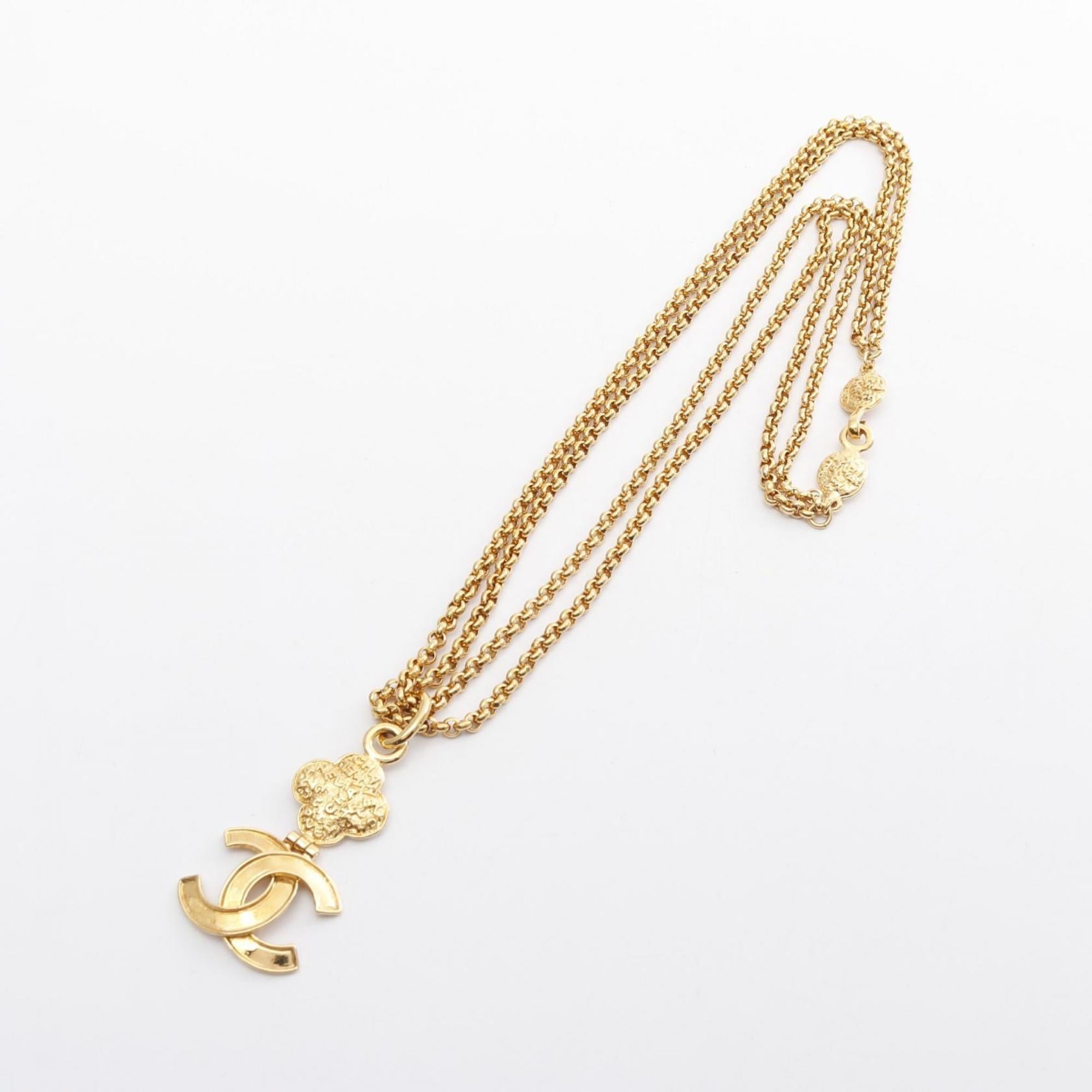 CC Logo Pendant Necklace Metal