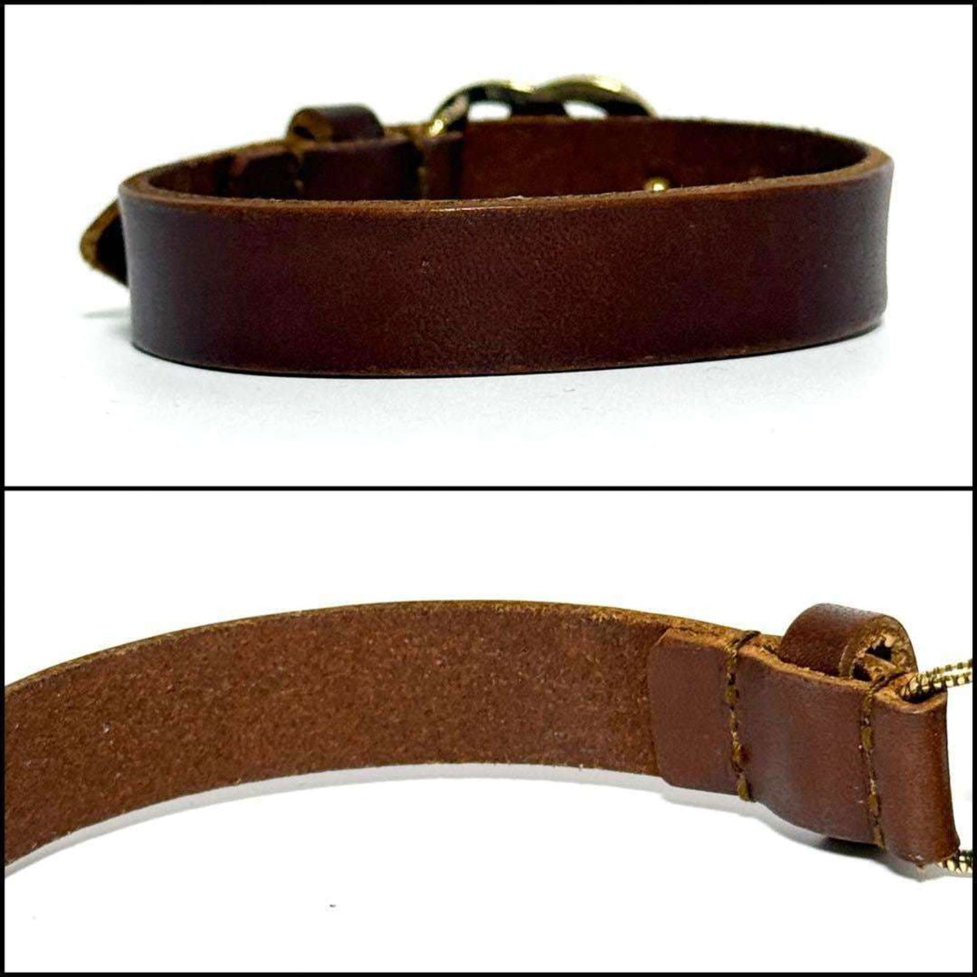 Double G Bracelet Leather and Metal