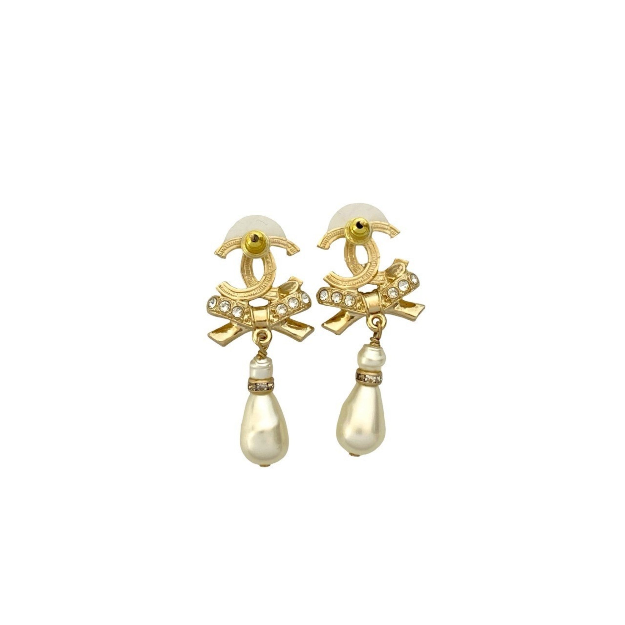 CC Logo Earrings Metal Gold-Tone Metal