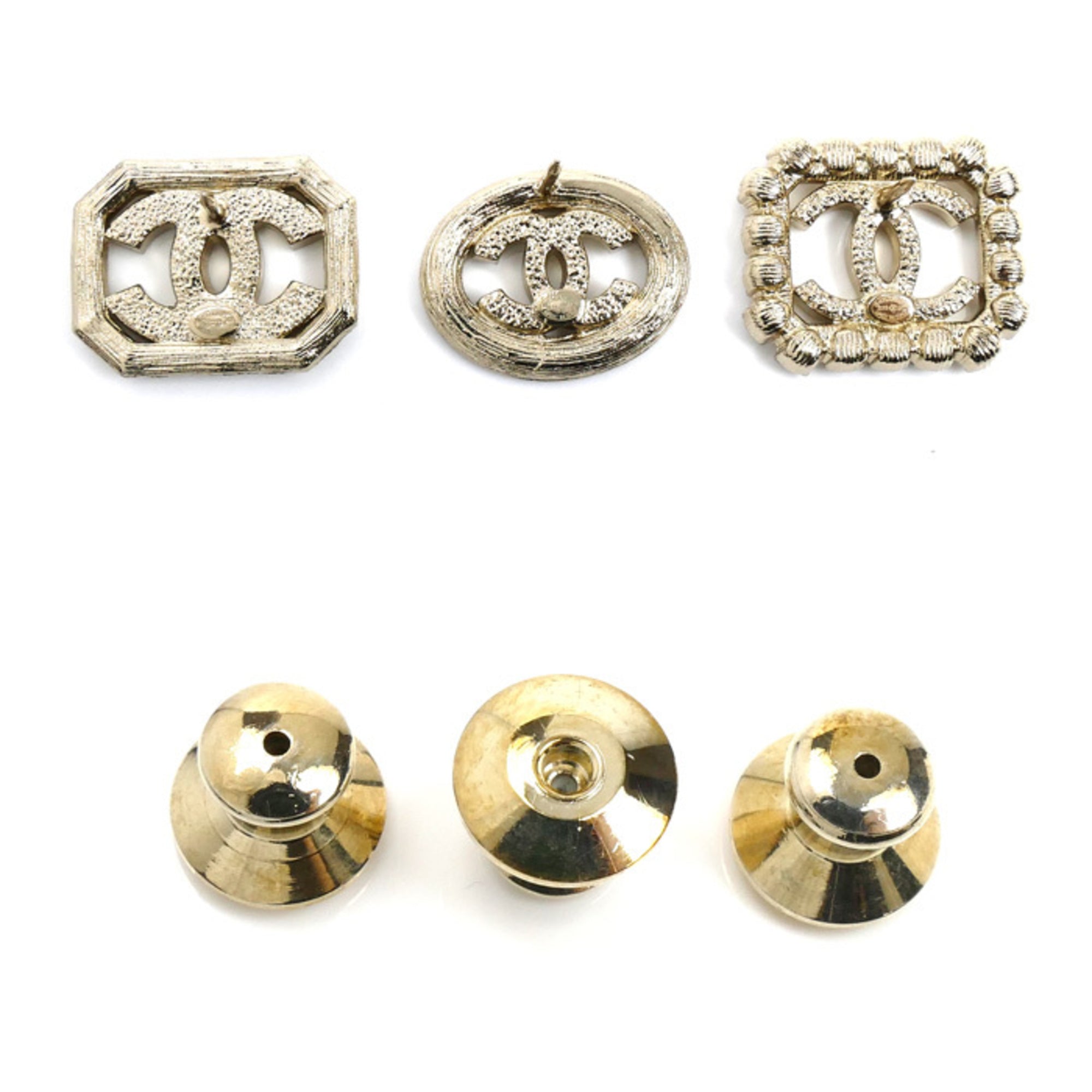 CC Logo Brooch Metal