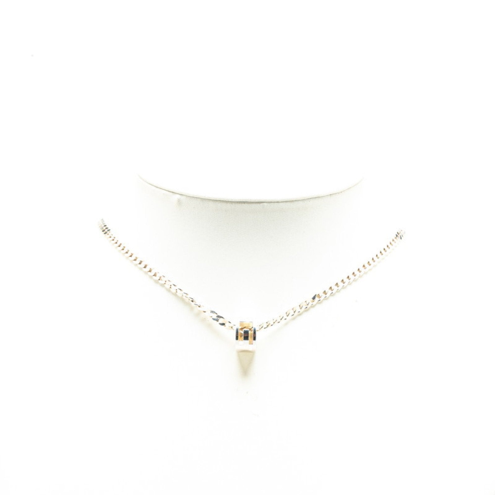 Cutout G Ring Pendant Necklace Sterling Silver