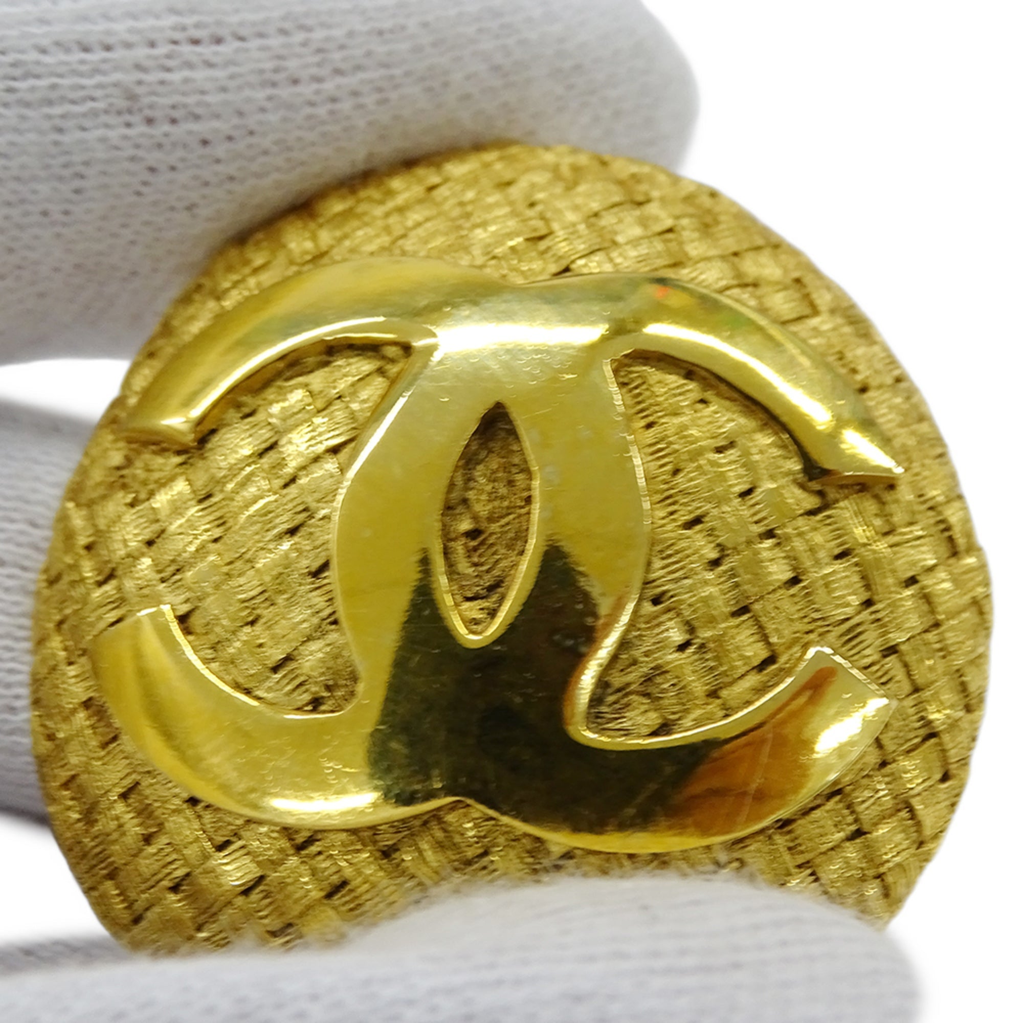 CC Logo Brooch Metal
