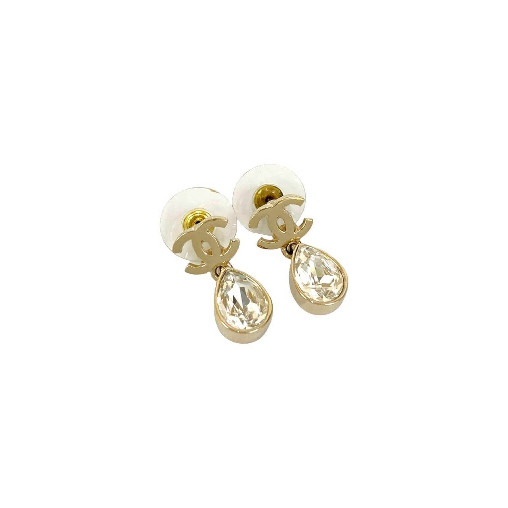 CC Logo Earrings Metal Gold-Tone Metal