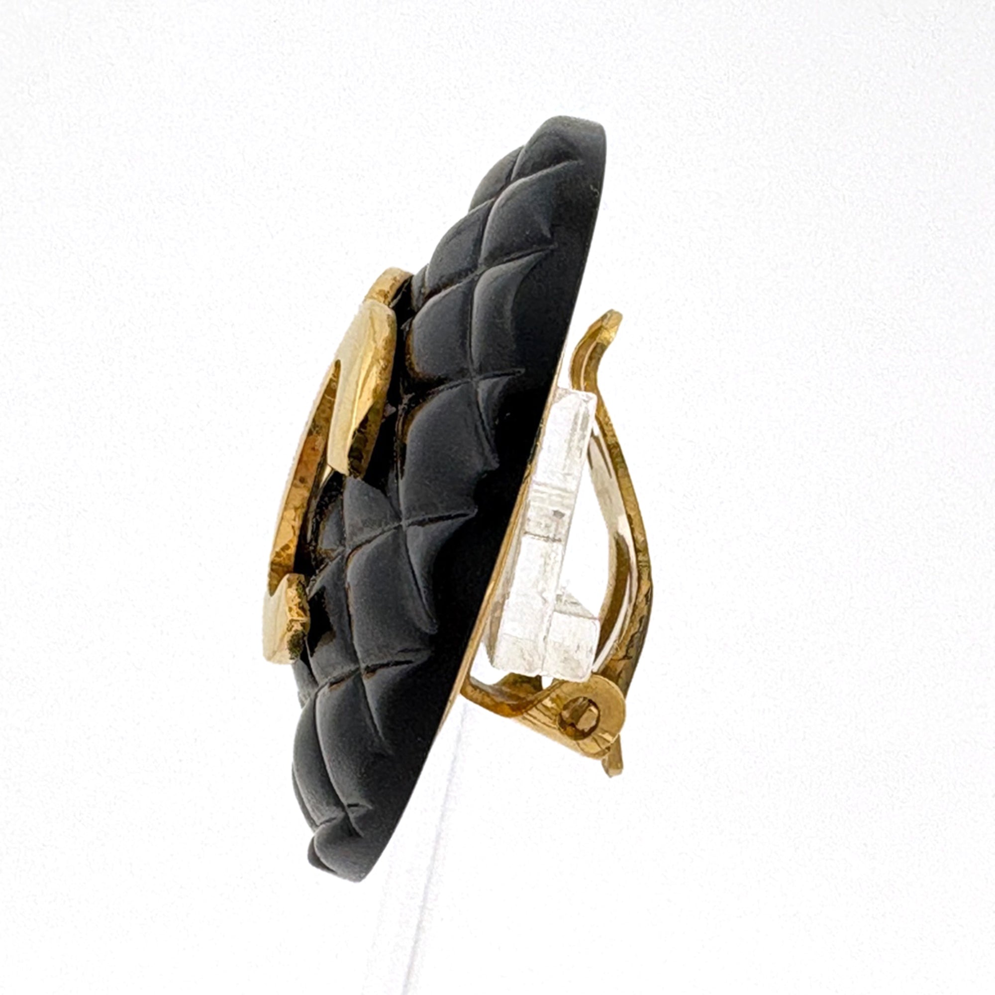 CC Logo Round Clip-On Earrings Metal