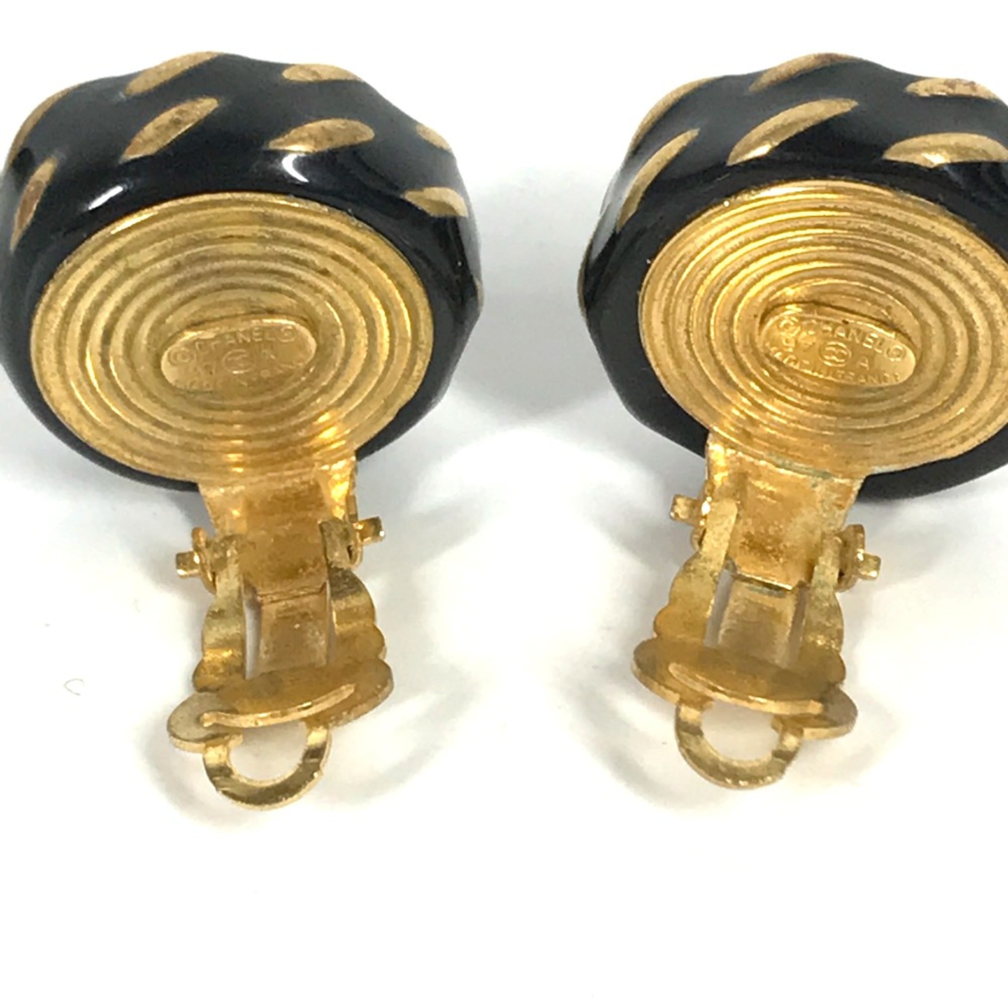 Vintage Earrings Gold-Tone Metal
