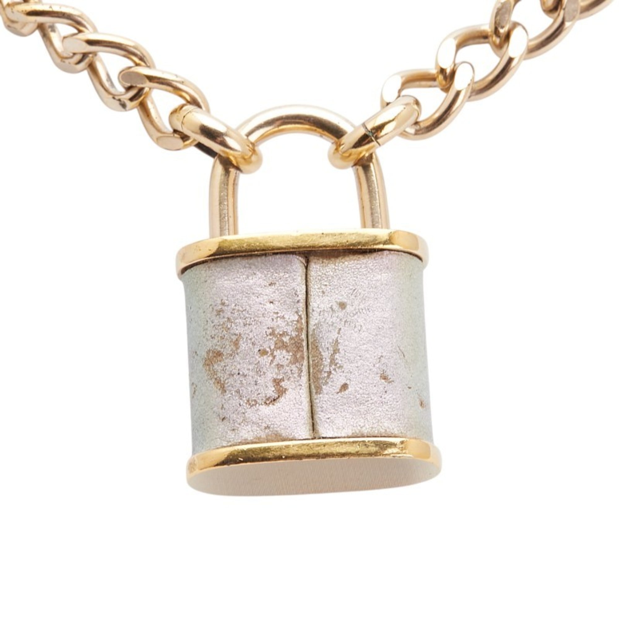 CC Logo Chain Pendant Necklace Metal