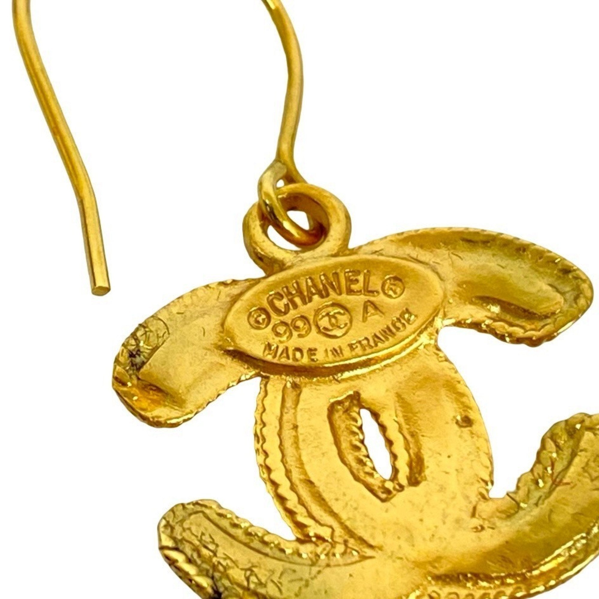 CC Logo Earrings Metal Gold-Tone Metal