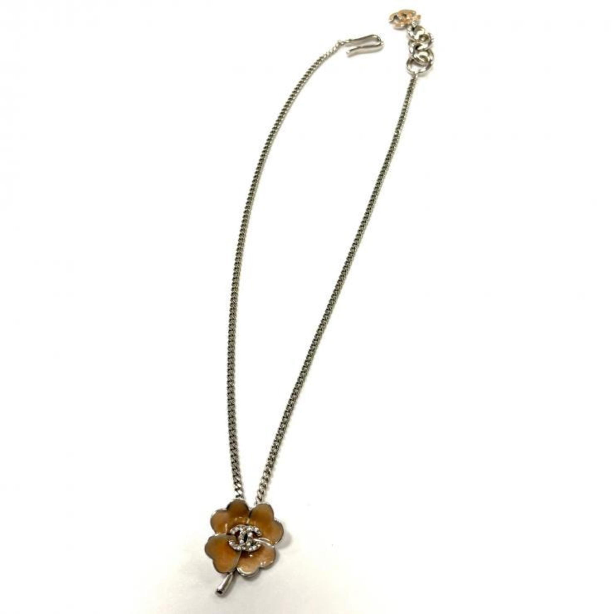 CC Logo Clover Pendant Necklace Sterling Silver