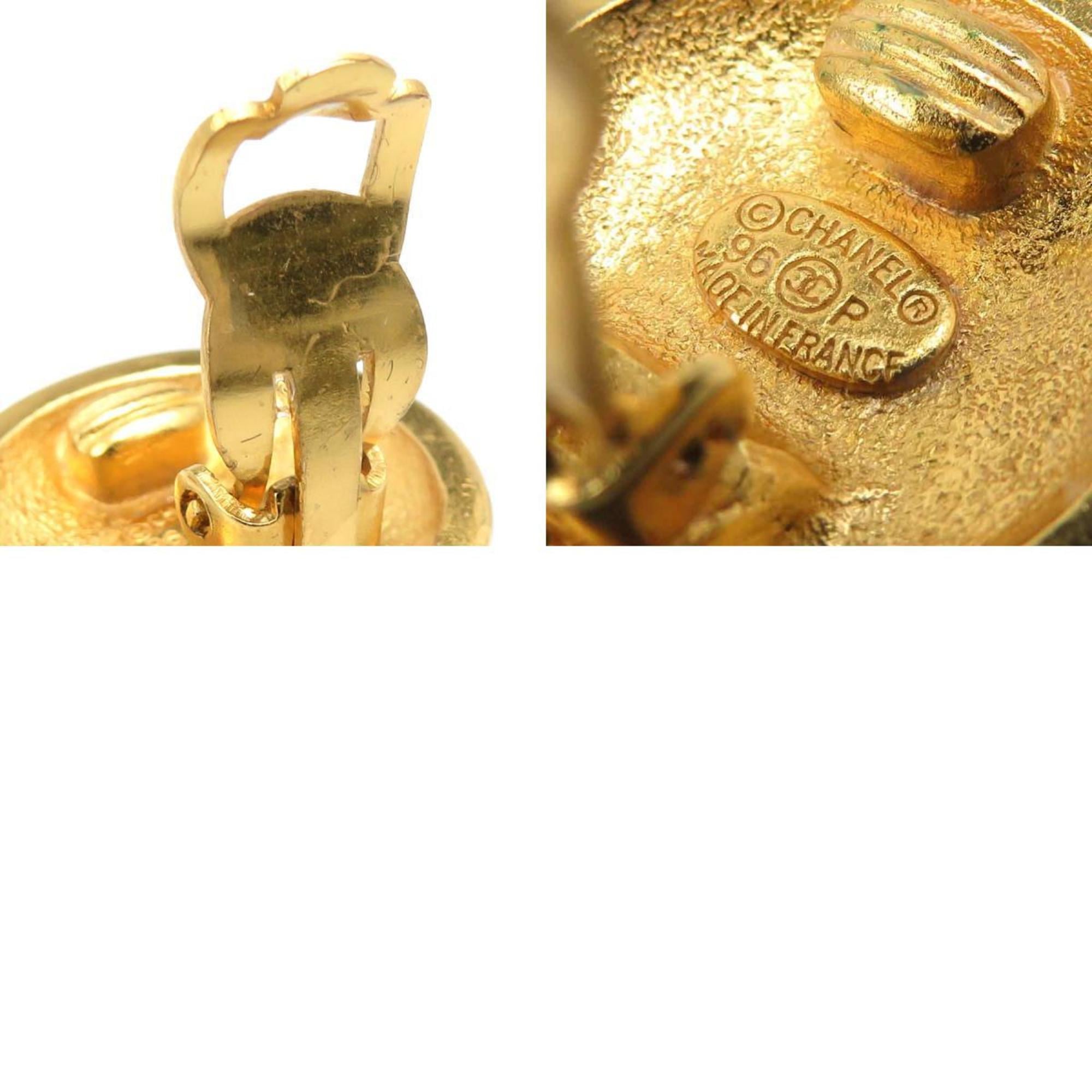 CC Logo Clip-On Earrings Gold-Tone Metal Gold-Tone Metal