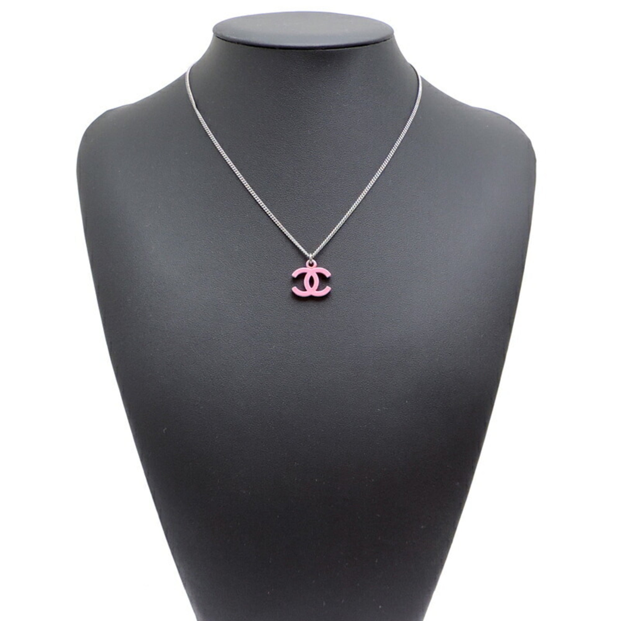 CC Logo Pendant Necklace Metal
