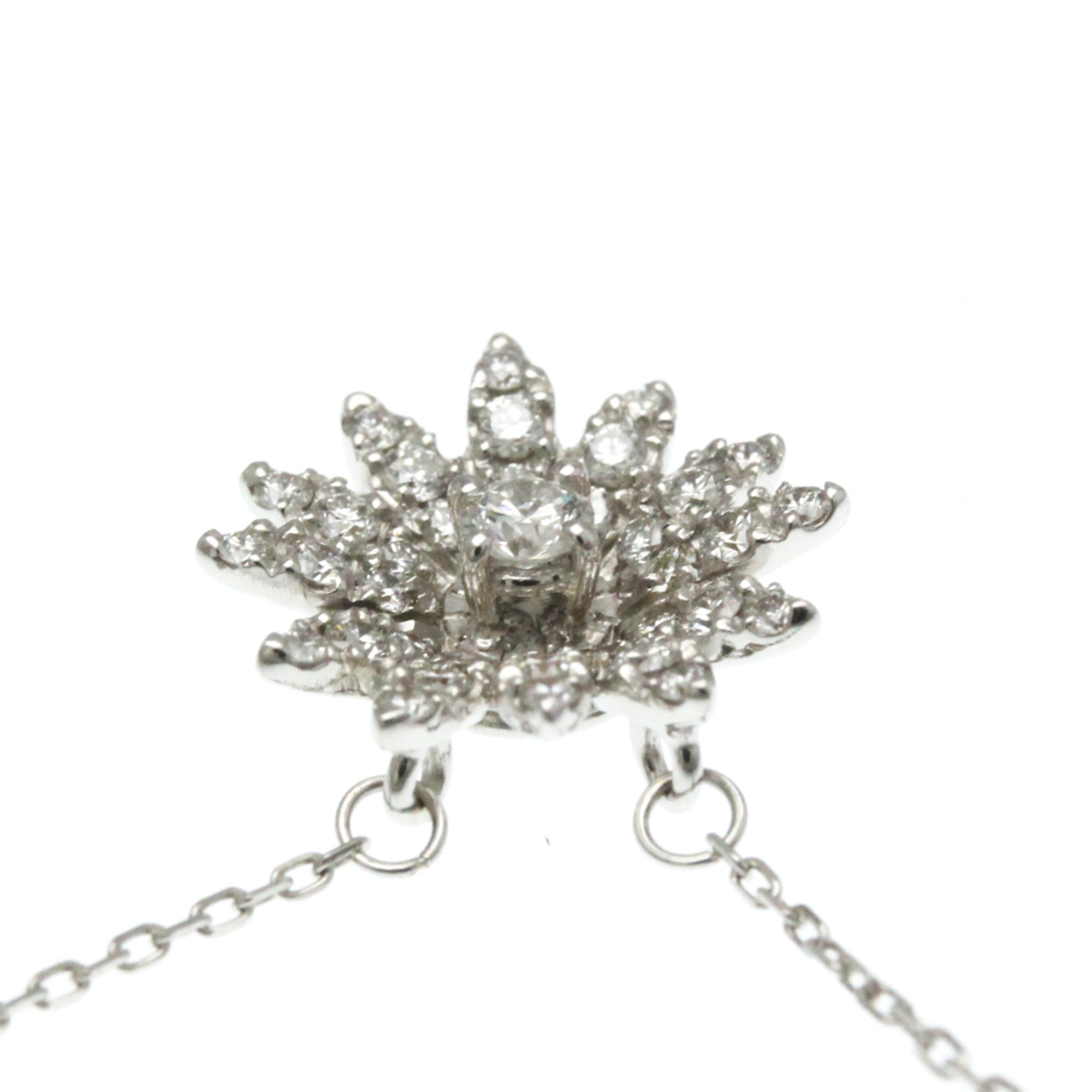 Pendant Necklace 18K White Gold with Diamond