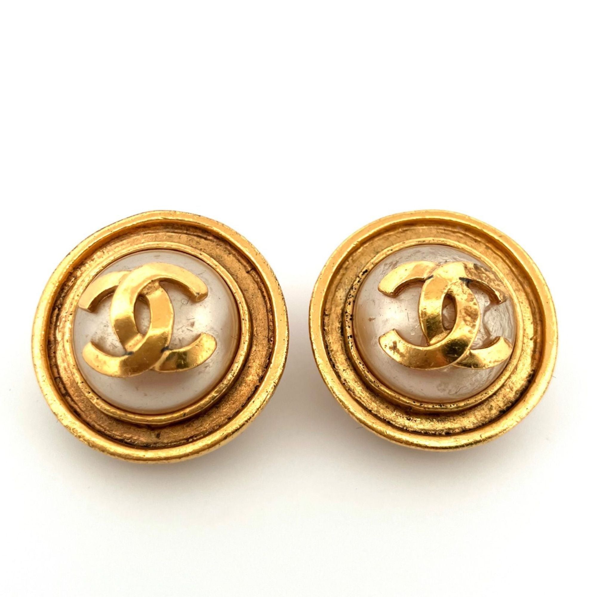 CC Logo Clip-On Earrings Metal