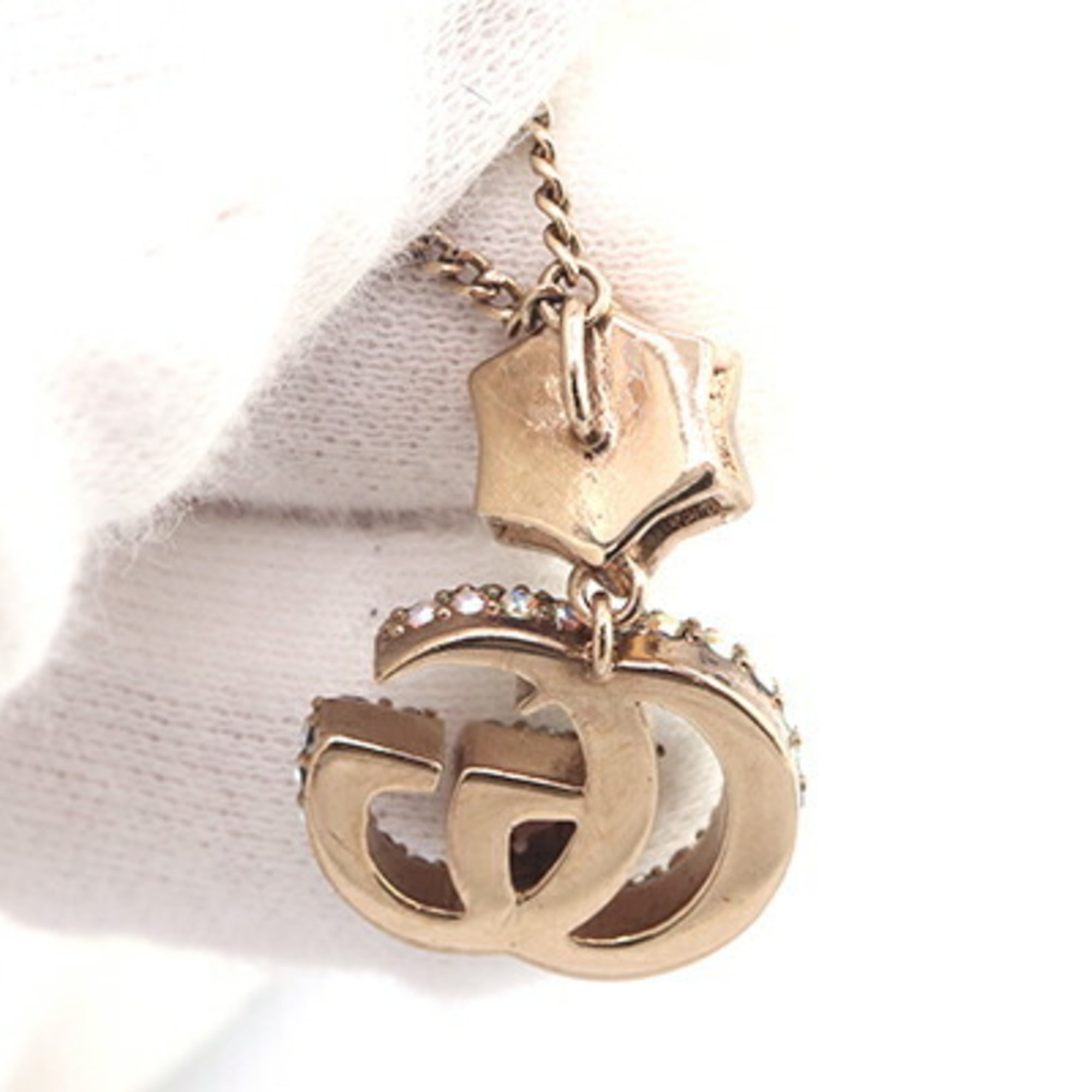 Double G Pendant Necklace Gold Metal