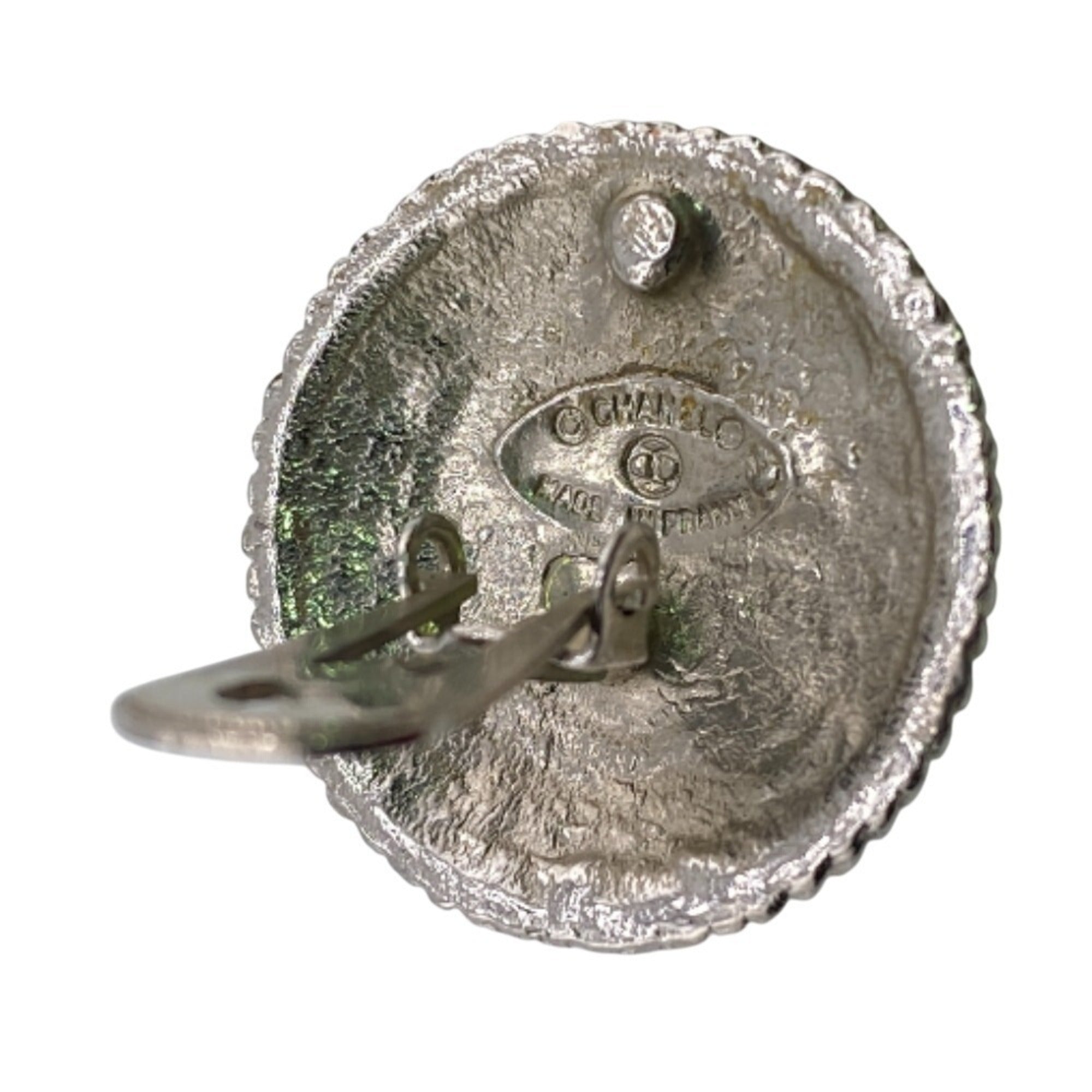 Single Earring Silver-Tone Metal