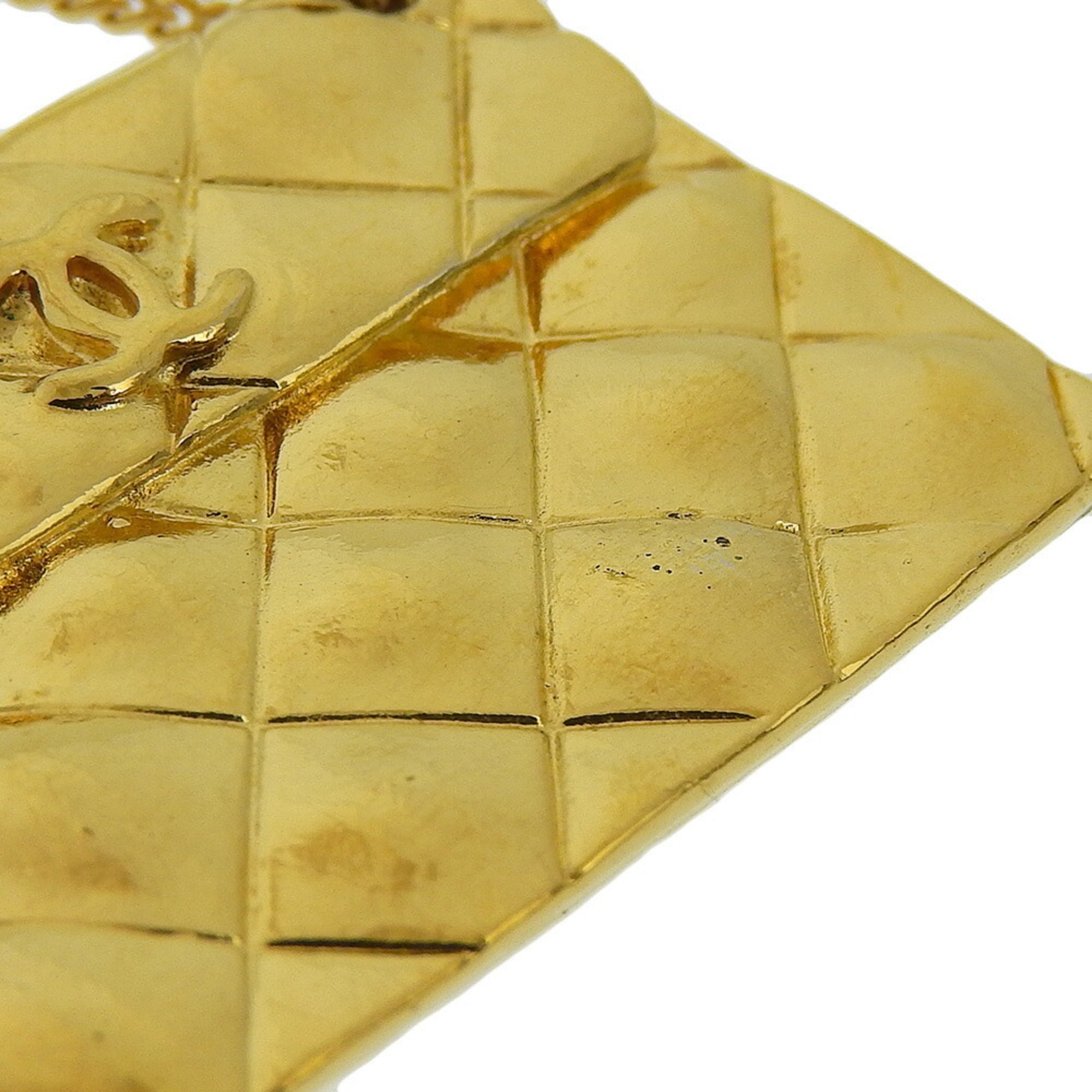Matelasse Bag Motif Brooch Metal Gold Plated