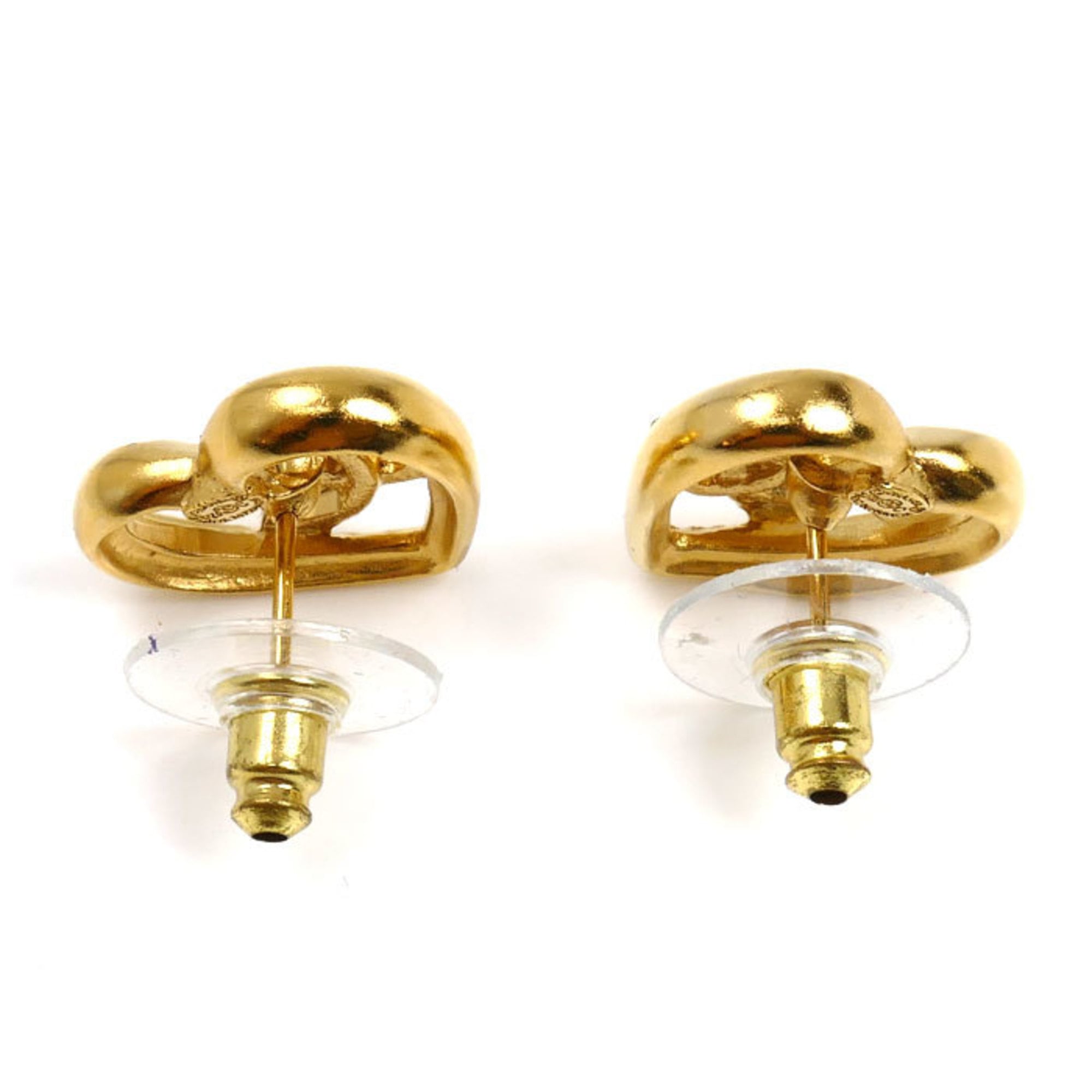 CC Logo Heart Earrings Metal