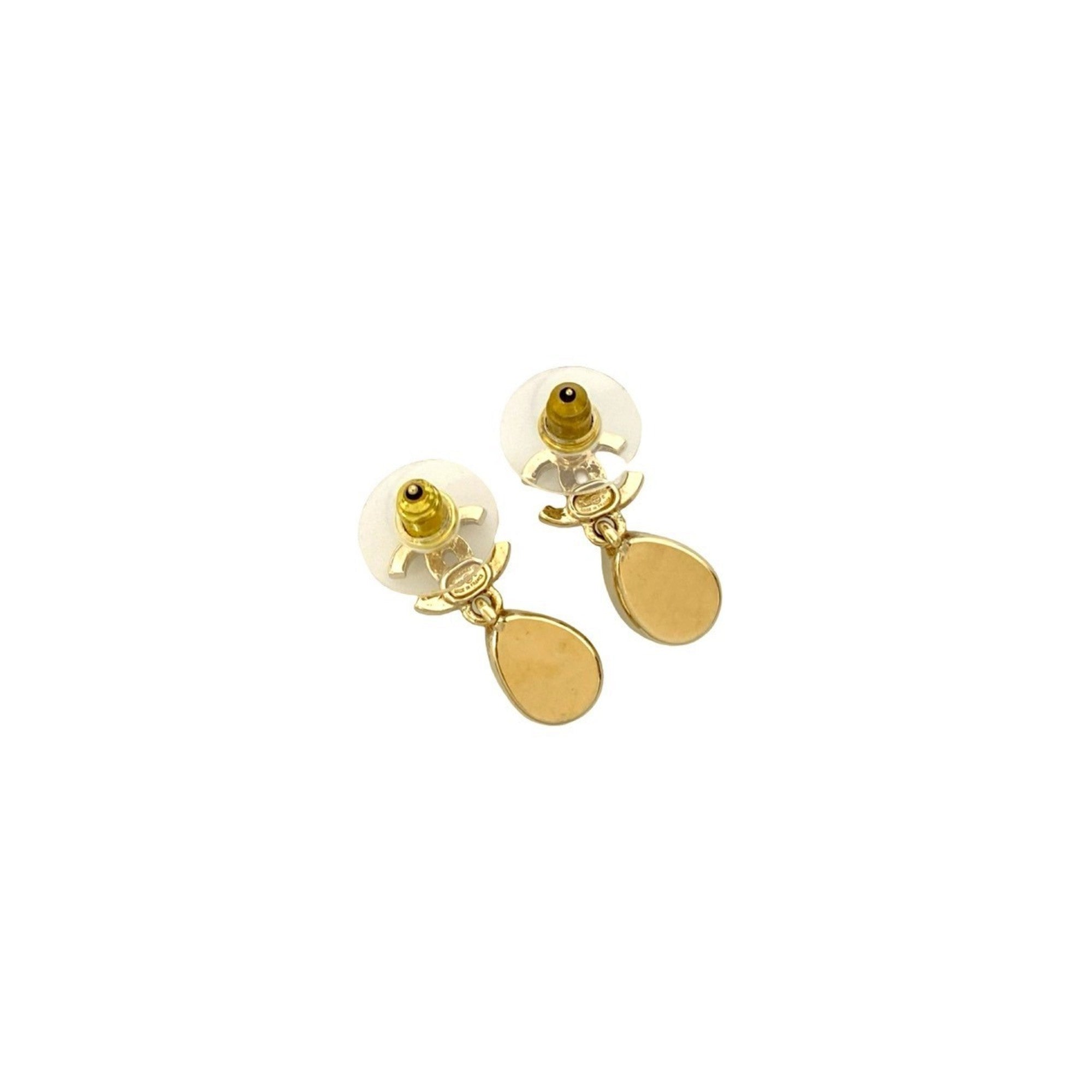 CC Logo Earrings Metal Gold-Tone Metal