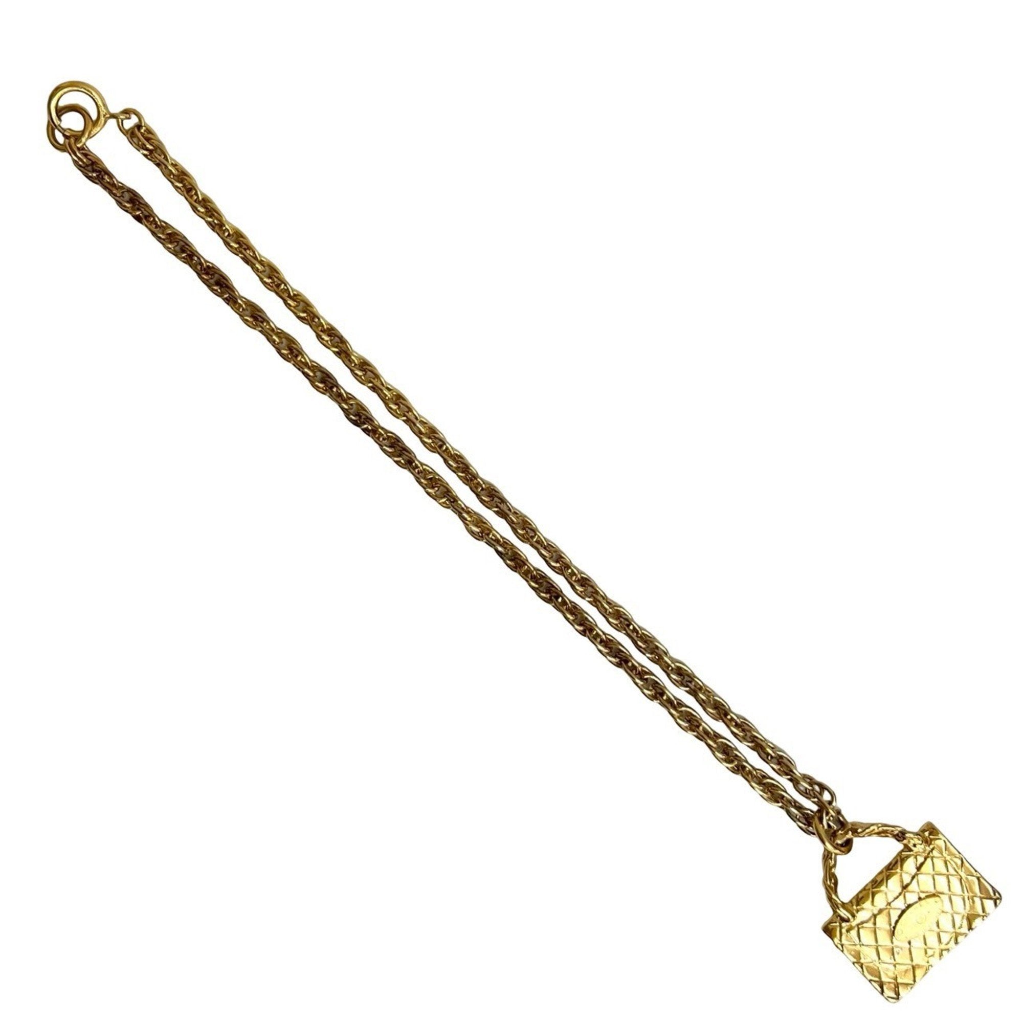 Matelasse Bag Motif Pendant Necklace Metal