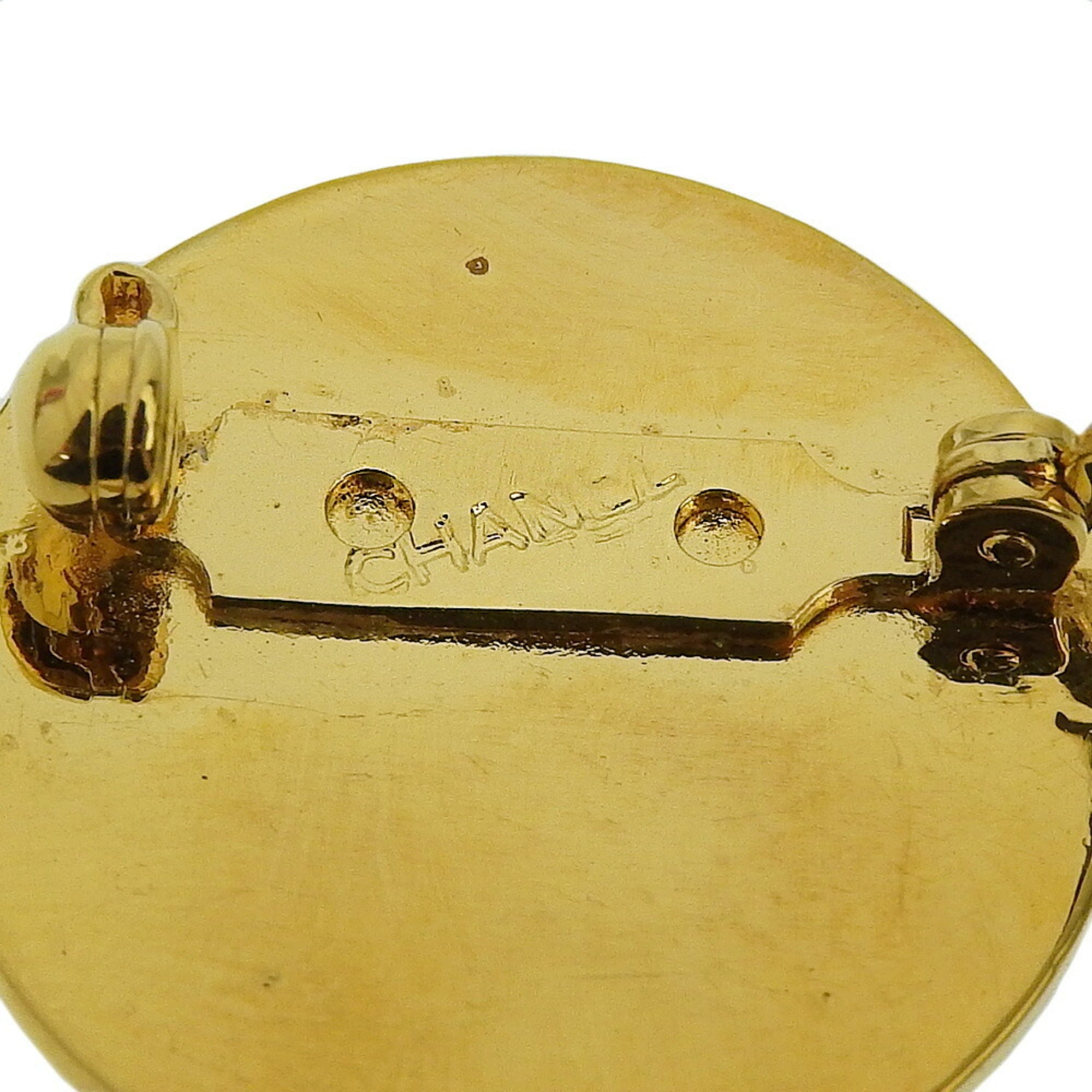 Matelasse Bag Motif Brooch Metal Gold Plated