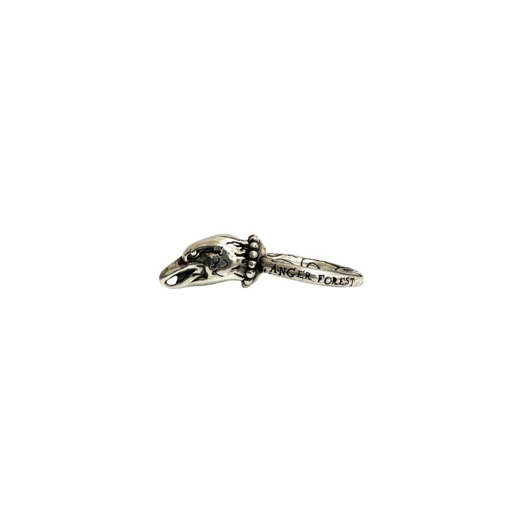 Anger Forest Eagle Head Ring Sterling Silver
