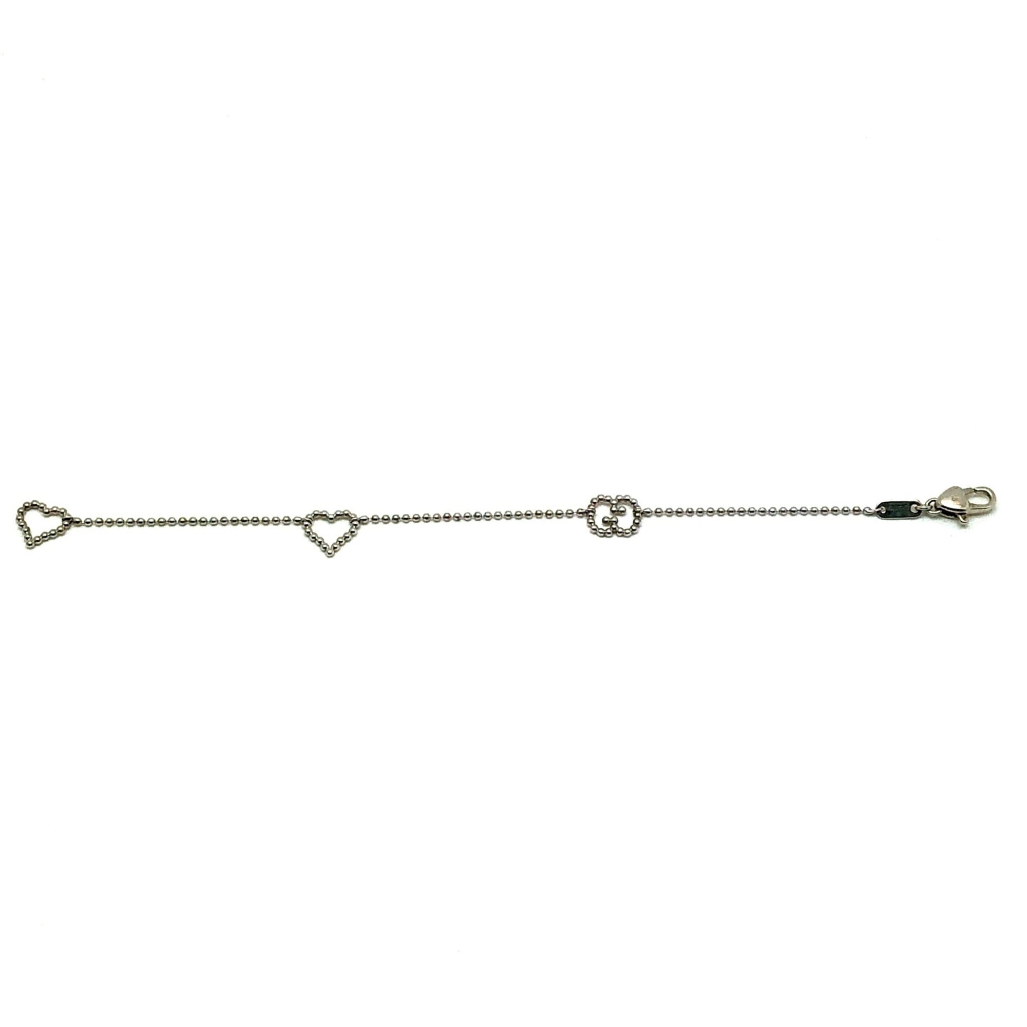 Ball Chain and Heart Bracelet Sterling Silver