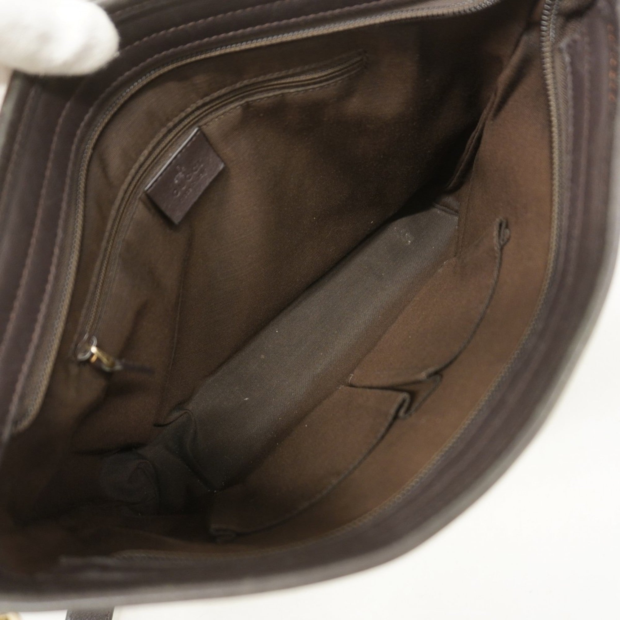 Zip Top Messenger Bag GG Coated Canvas Medium