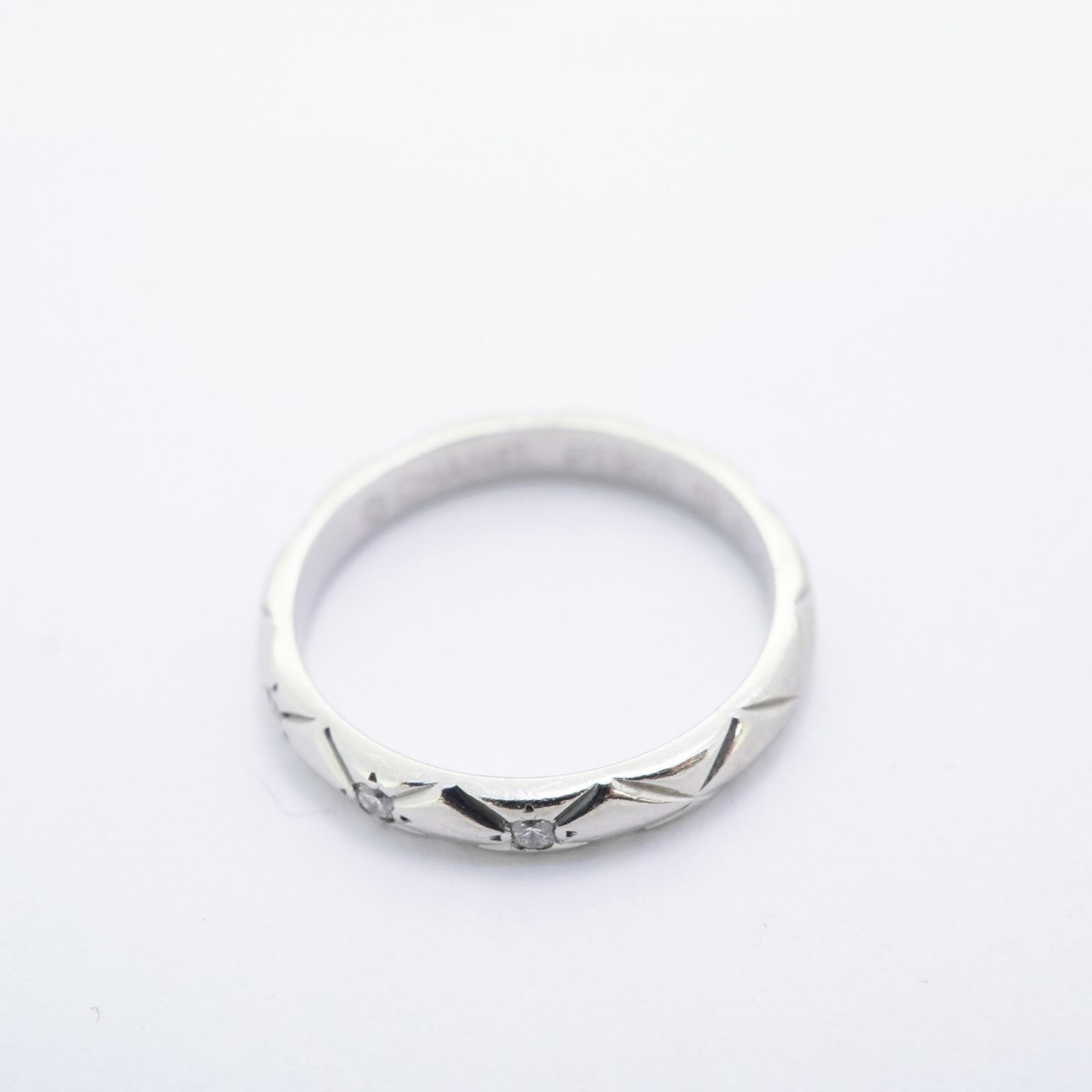 Matelasse Ring Platinum with Diamond