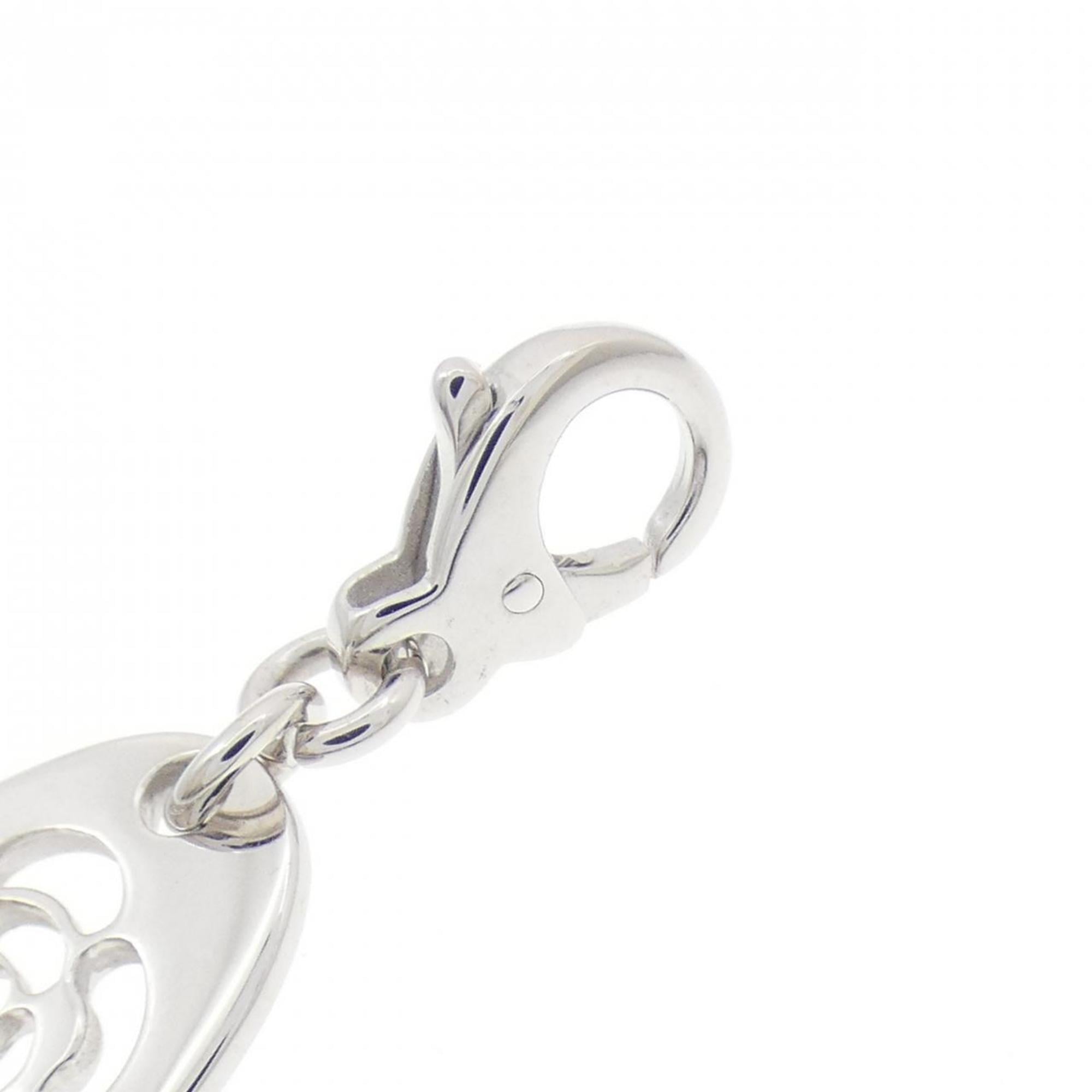 Camellia Charm Necklace 18K White Gold