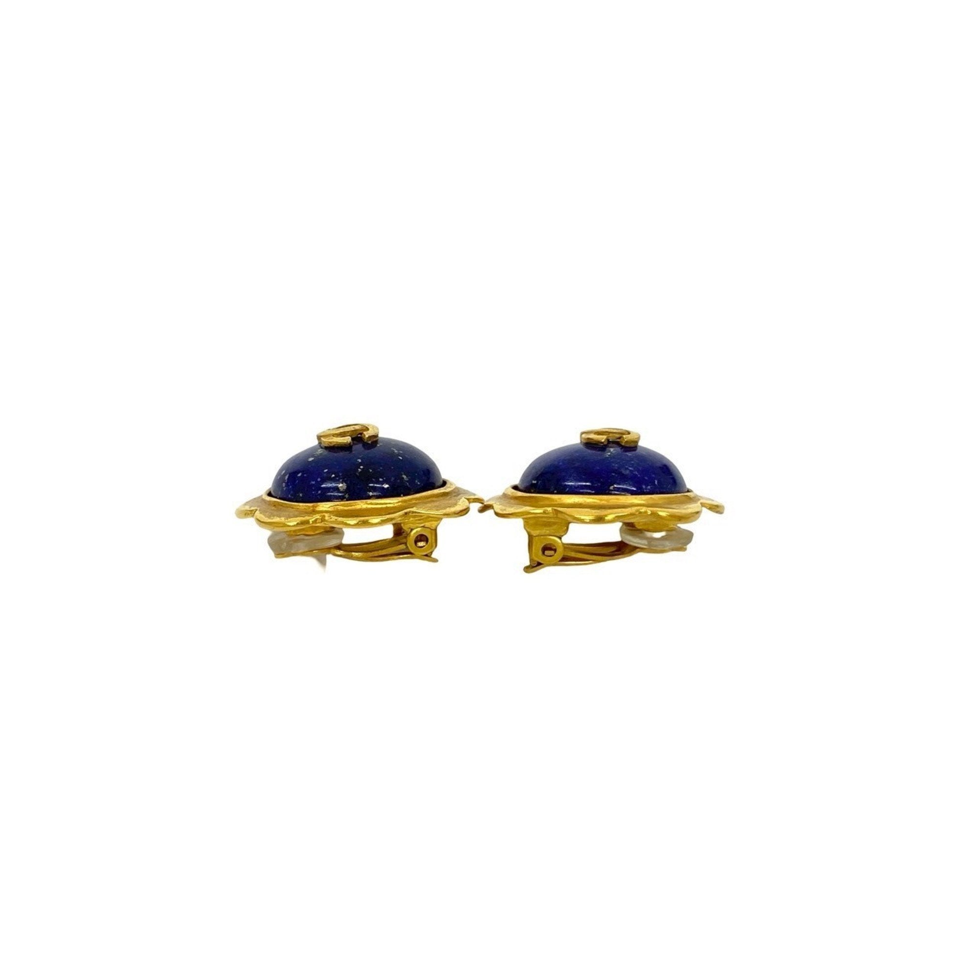 CC Logo Clip-On Earrings Metal Gold-Tone Metal