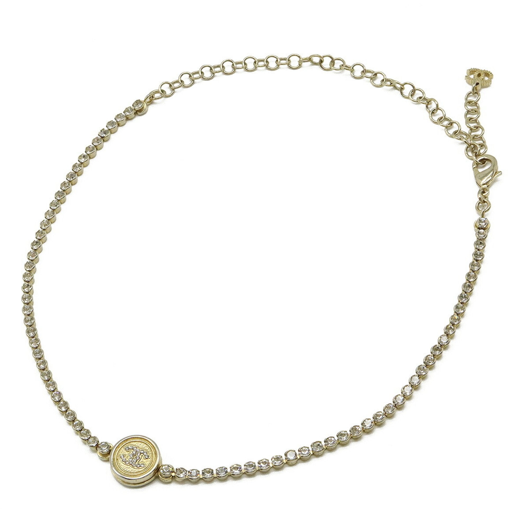 CC Logo Pendant Necklace Metal