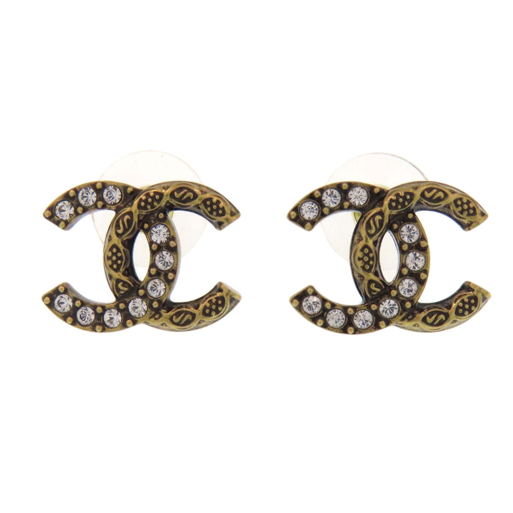 CC Logo Earrings Gold-Tone Metal Gold-Tone Metal