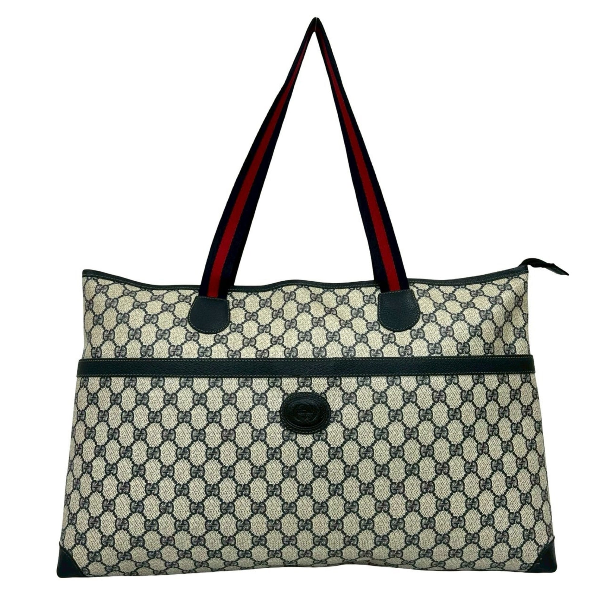 Vintage Web Strap Tote GG Coated Canvas Medium