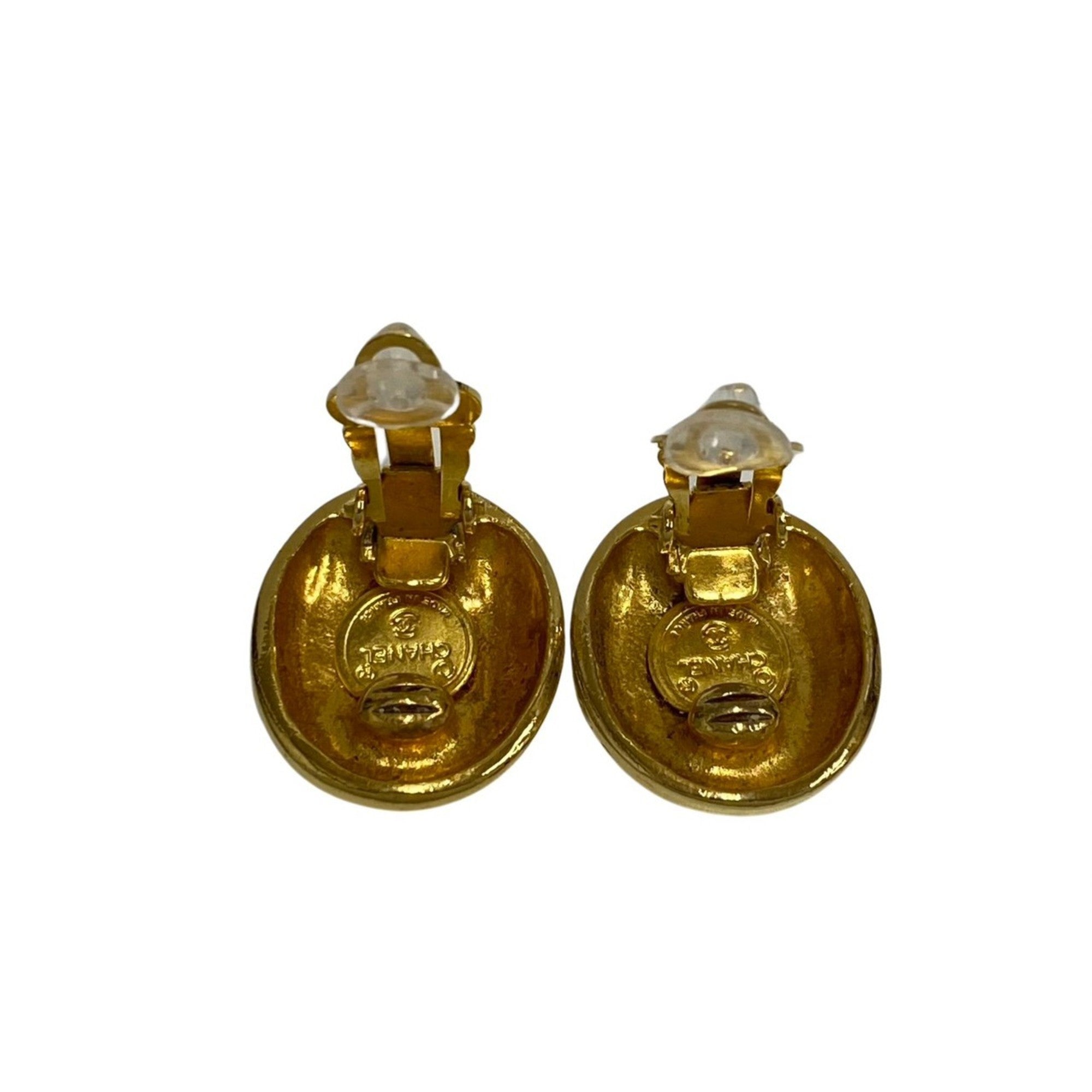 Vintage Earrings Gold-Tone Metal