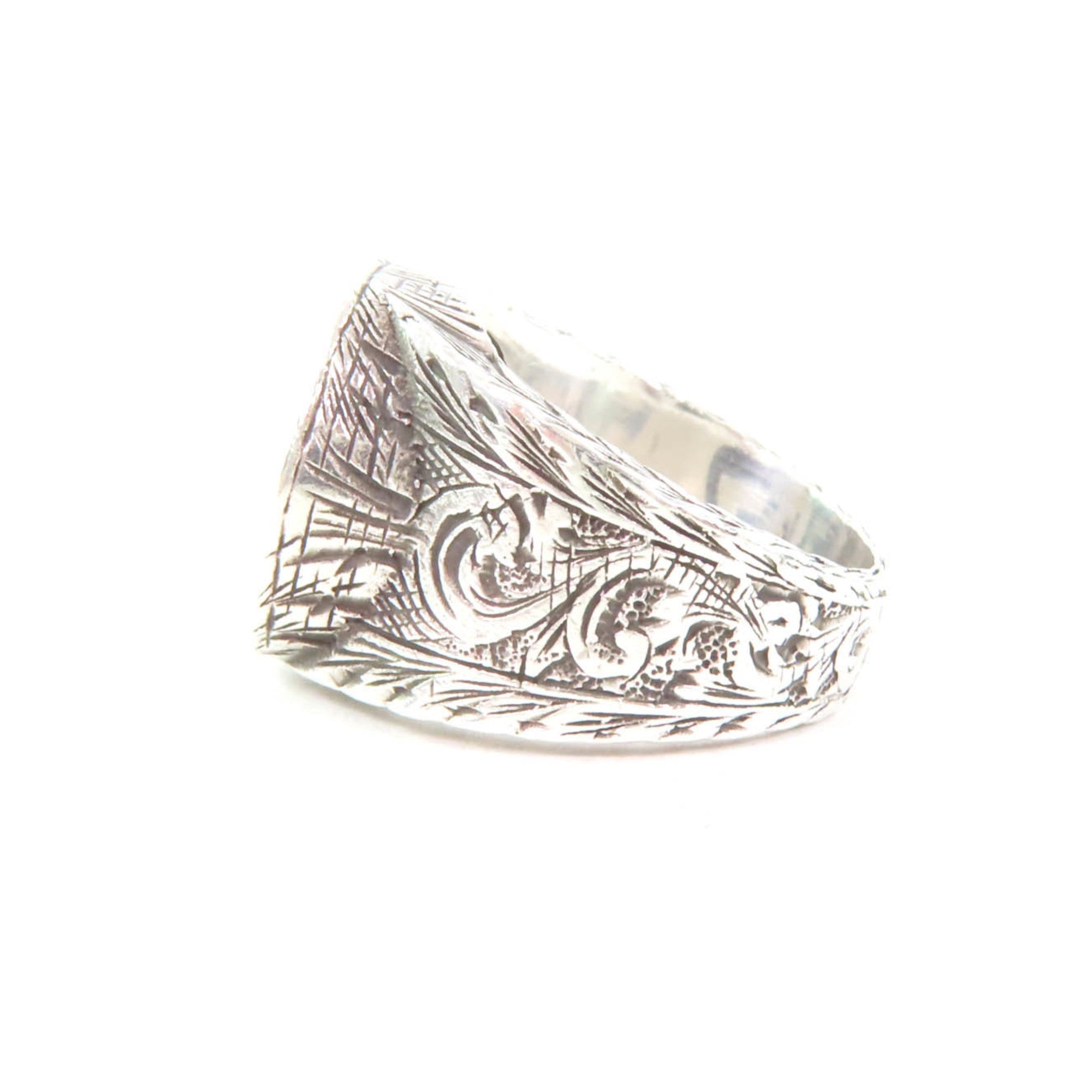 Interlocking G Arabesque Ring Sterling Silver