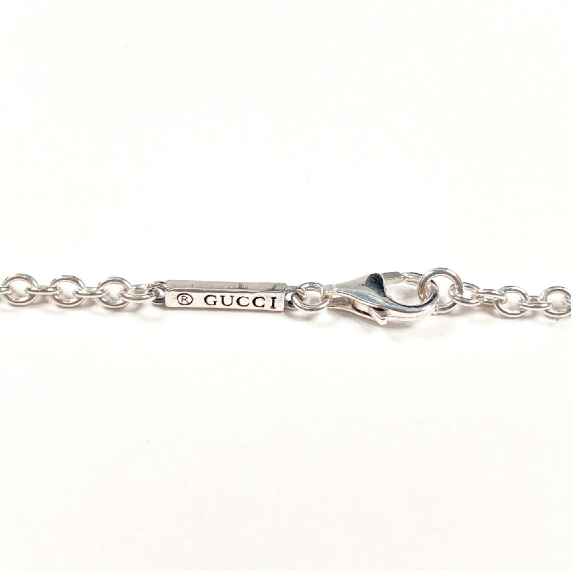 Interlocking G Pendant Necklace Sterling Silver