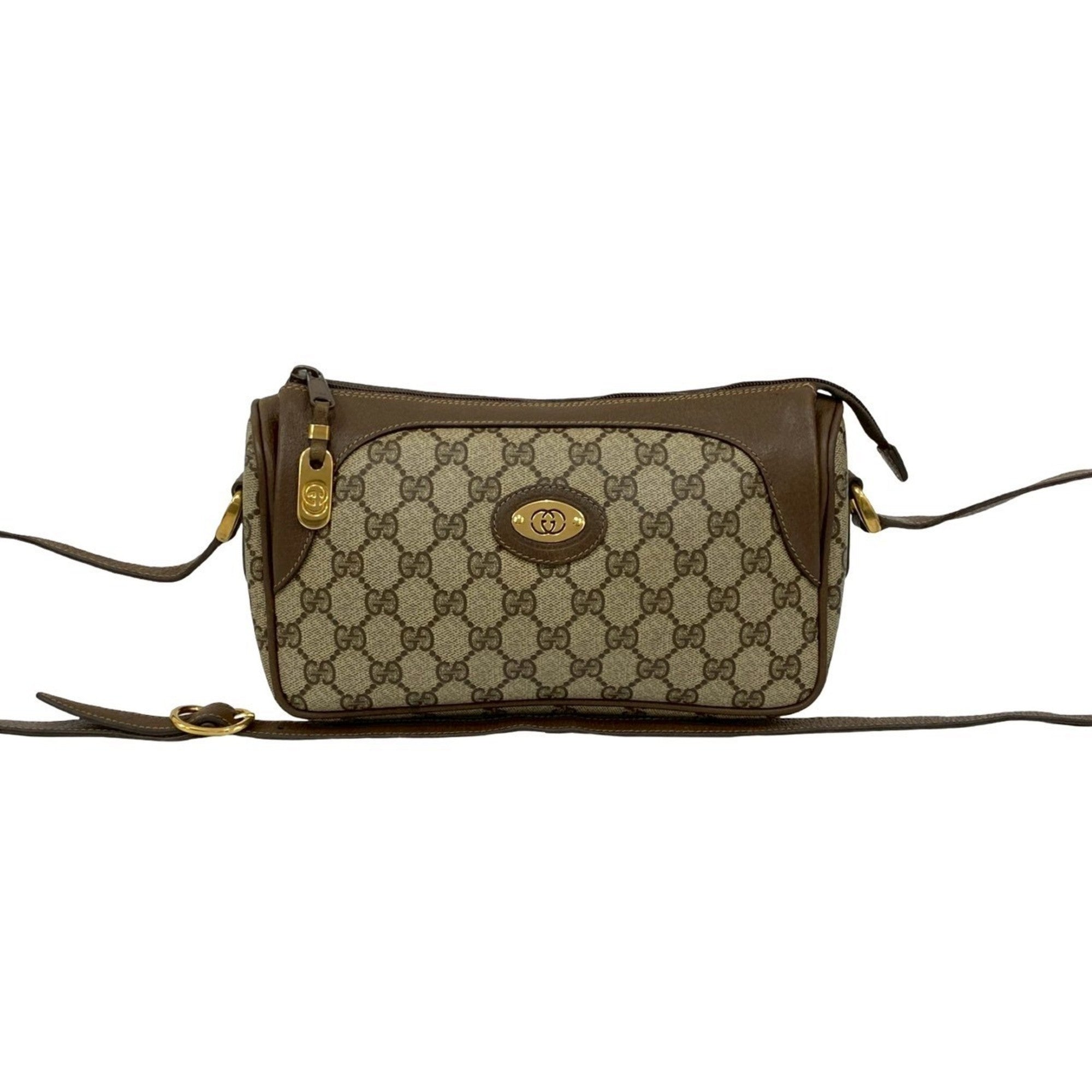 Interlocking G Patch Wristlet Messenger Bag GG Coated Canvas Small
