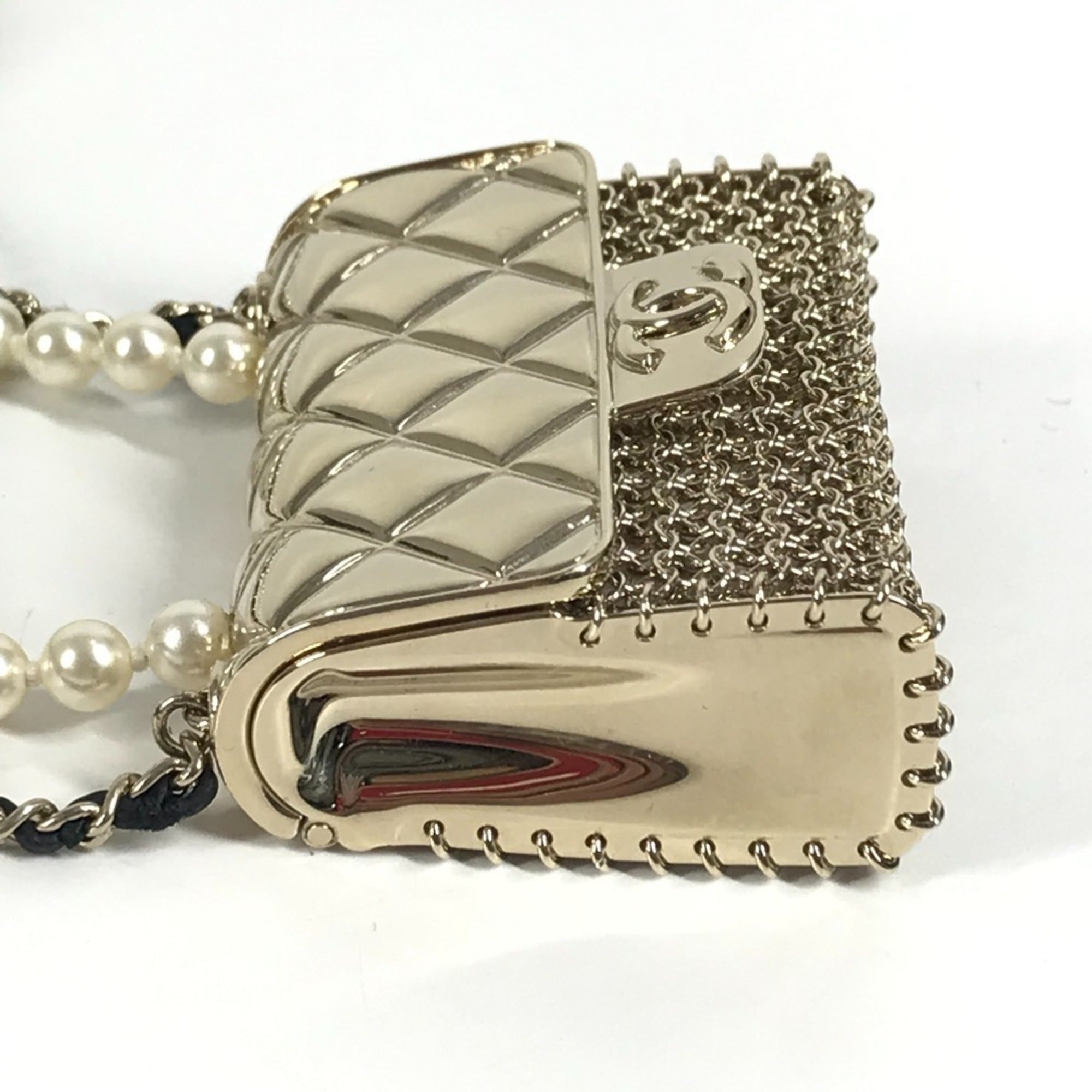 CC Logo Chain Necklace Gold-Tone Metal