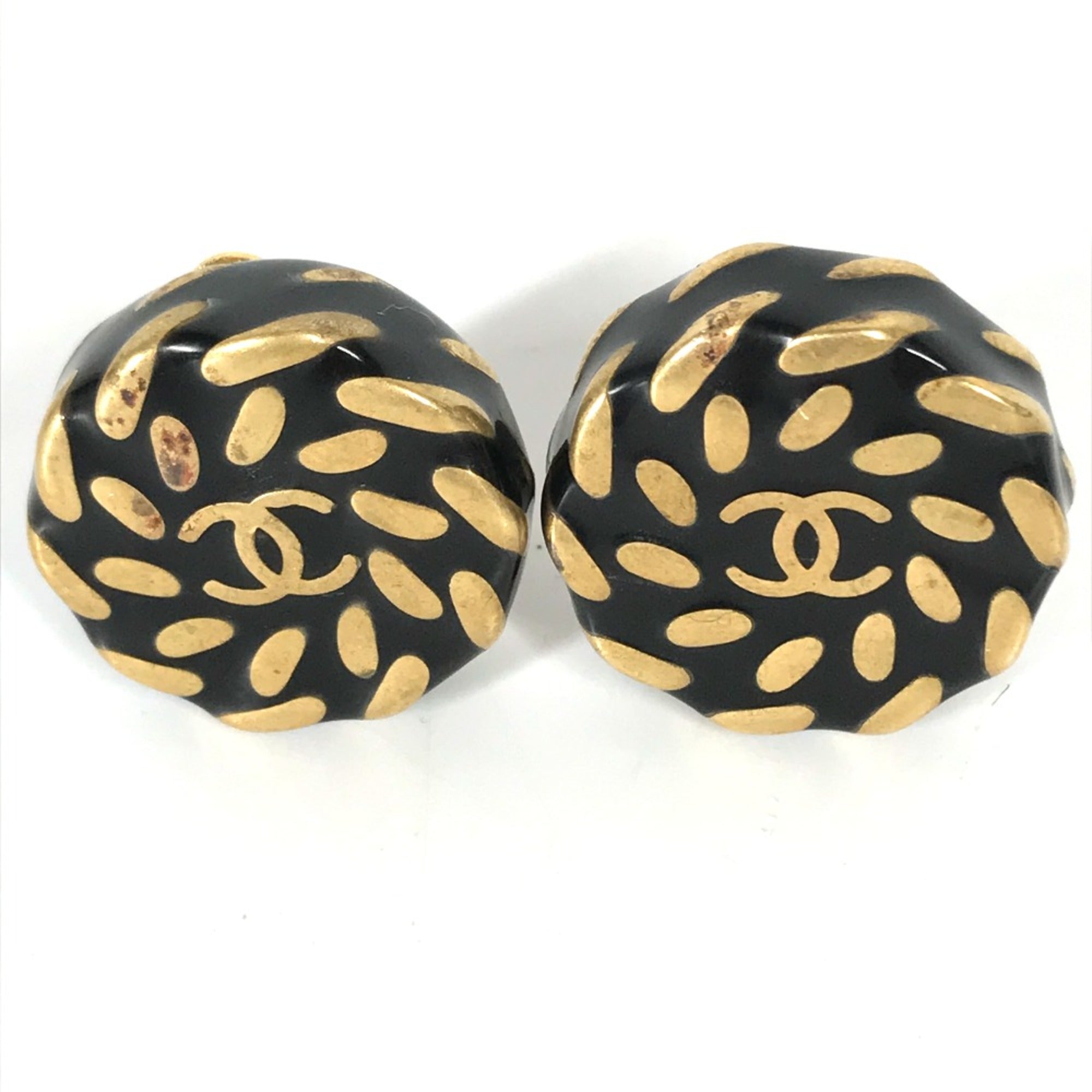Vintage Earrings Gold-Tone Metal