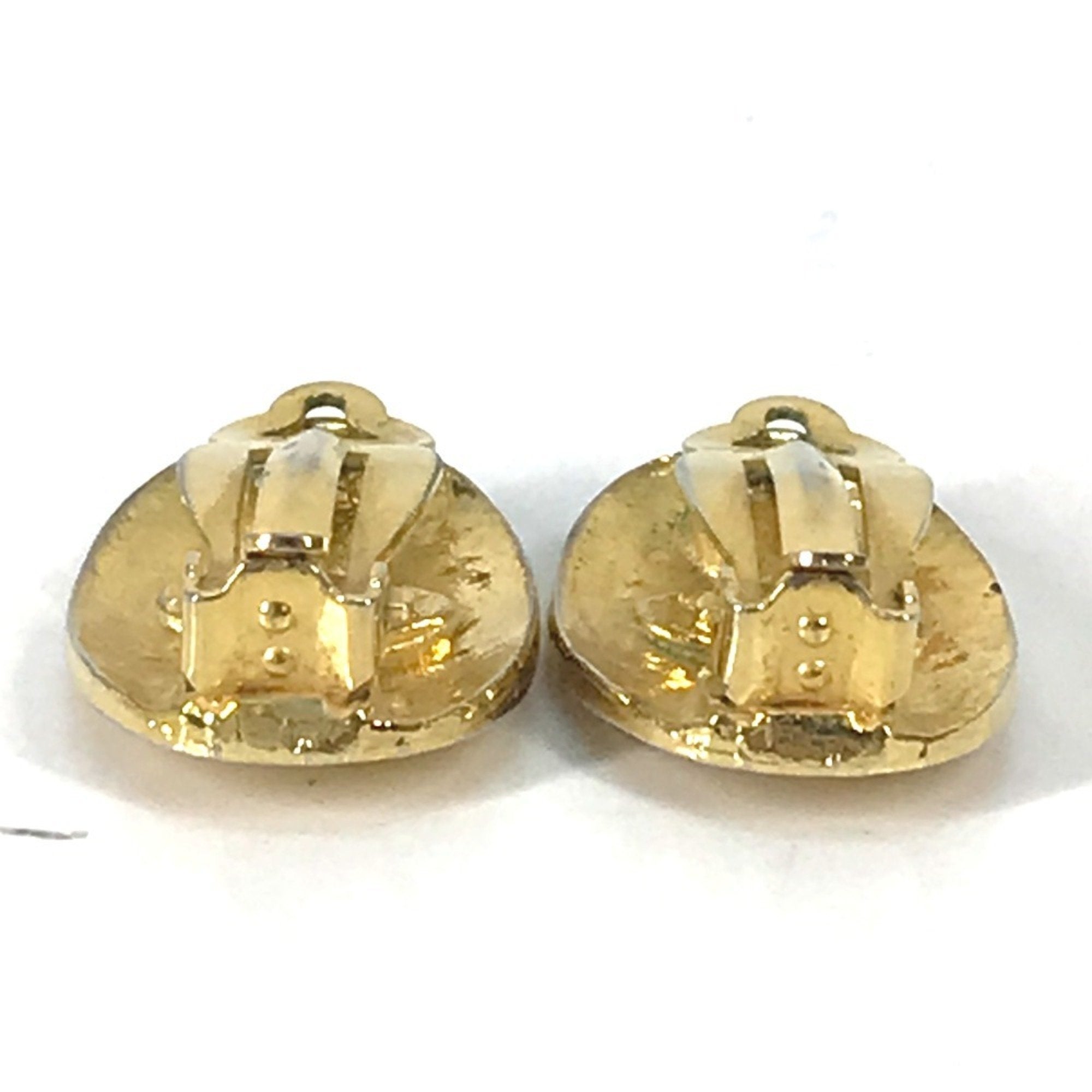 CC Logo Clip-On Earrings Gold-Tone Metal Gold-Tone Metal