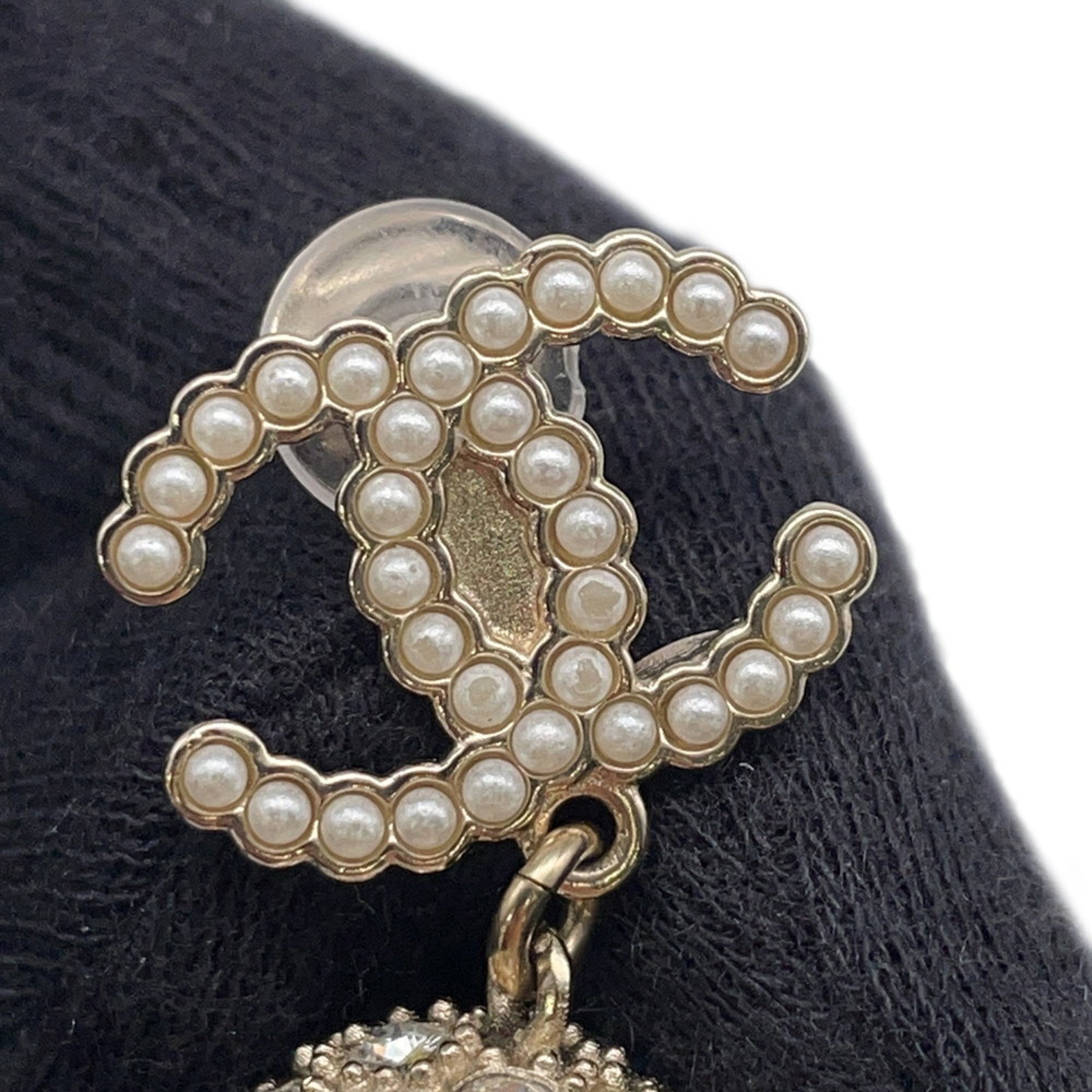 CC Logo Clip-On Earrings Gold-Tone Metal Gold-Tone Metal