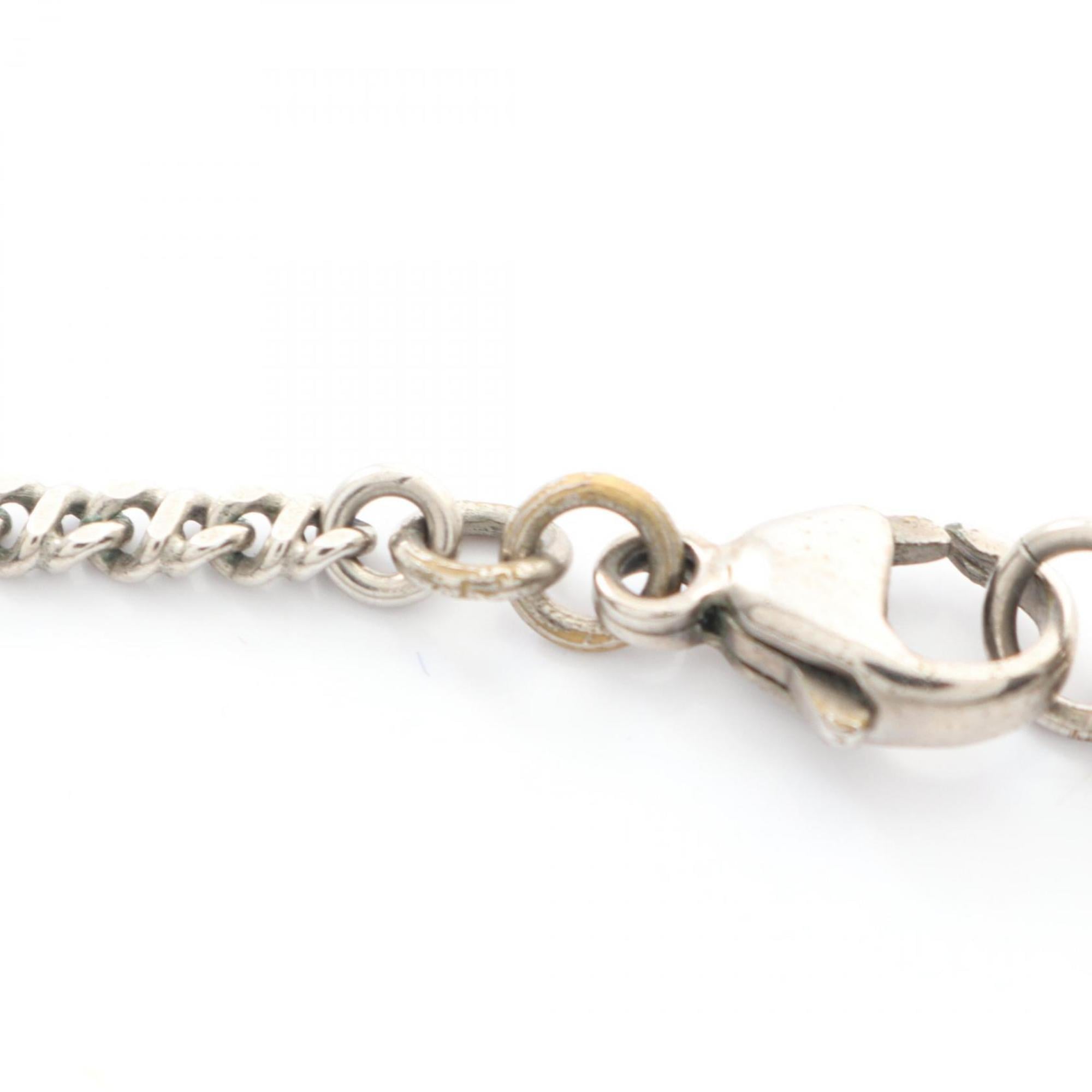 Pendant Necklace Stainless Steel and Artificial Pearl and Rhinestone