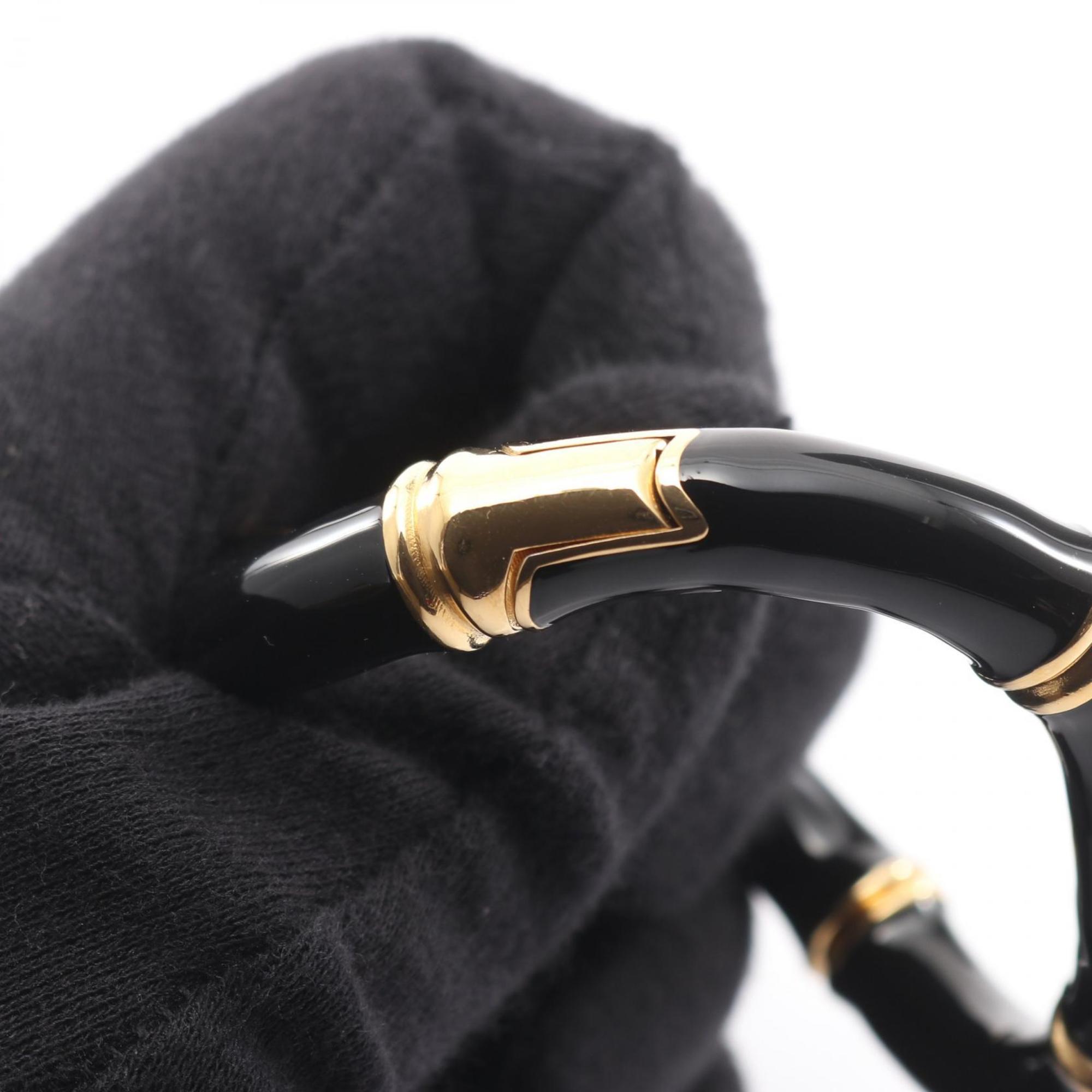 Bamboo Cuff Bangle Gold and Stainless Steel Bracelet